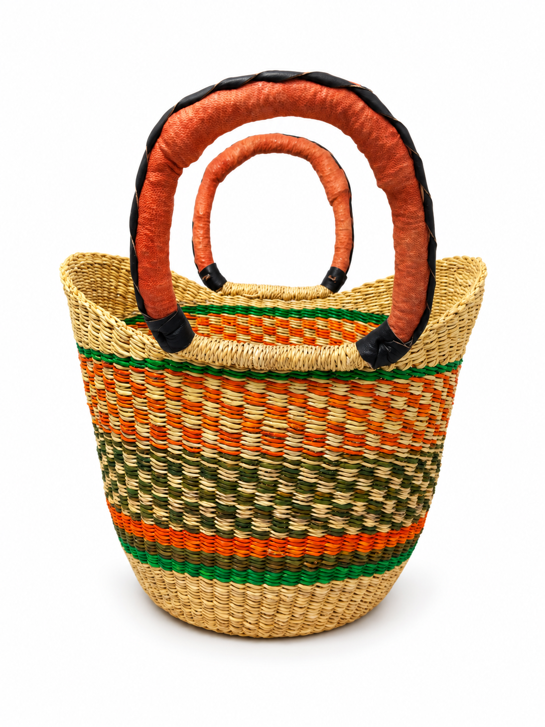 Small Multicoloured Closed Weave U-shopper Baskets