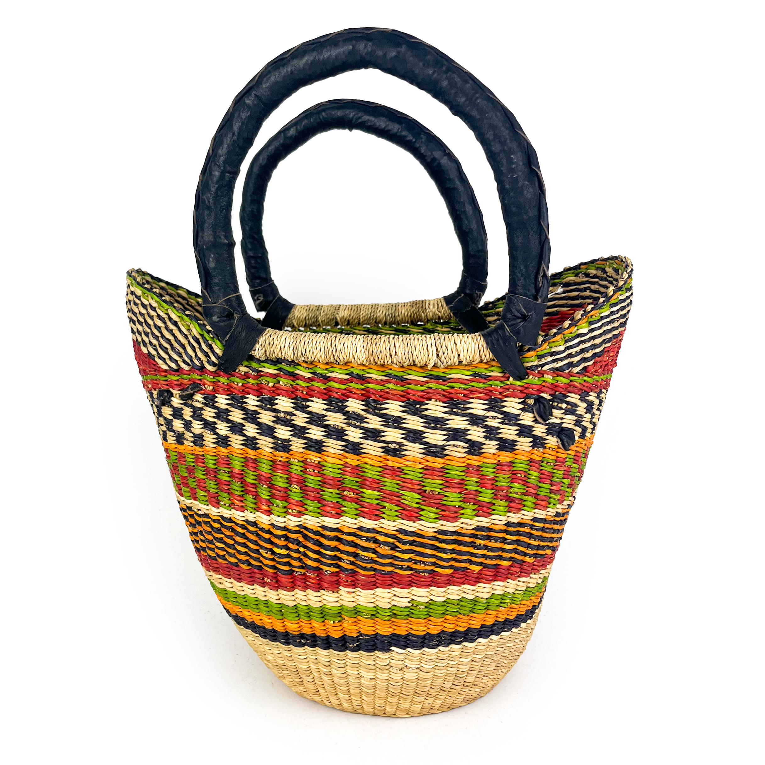 Small Multicoloured Closed Weave U-shopper Baskets