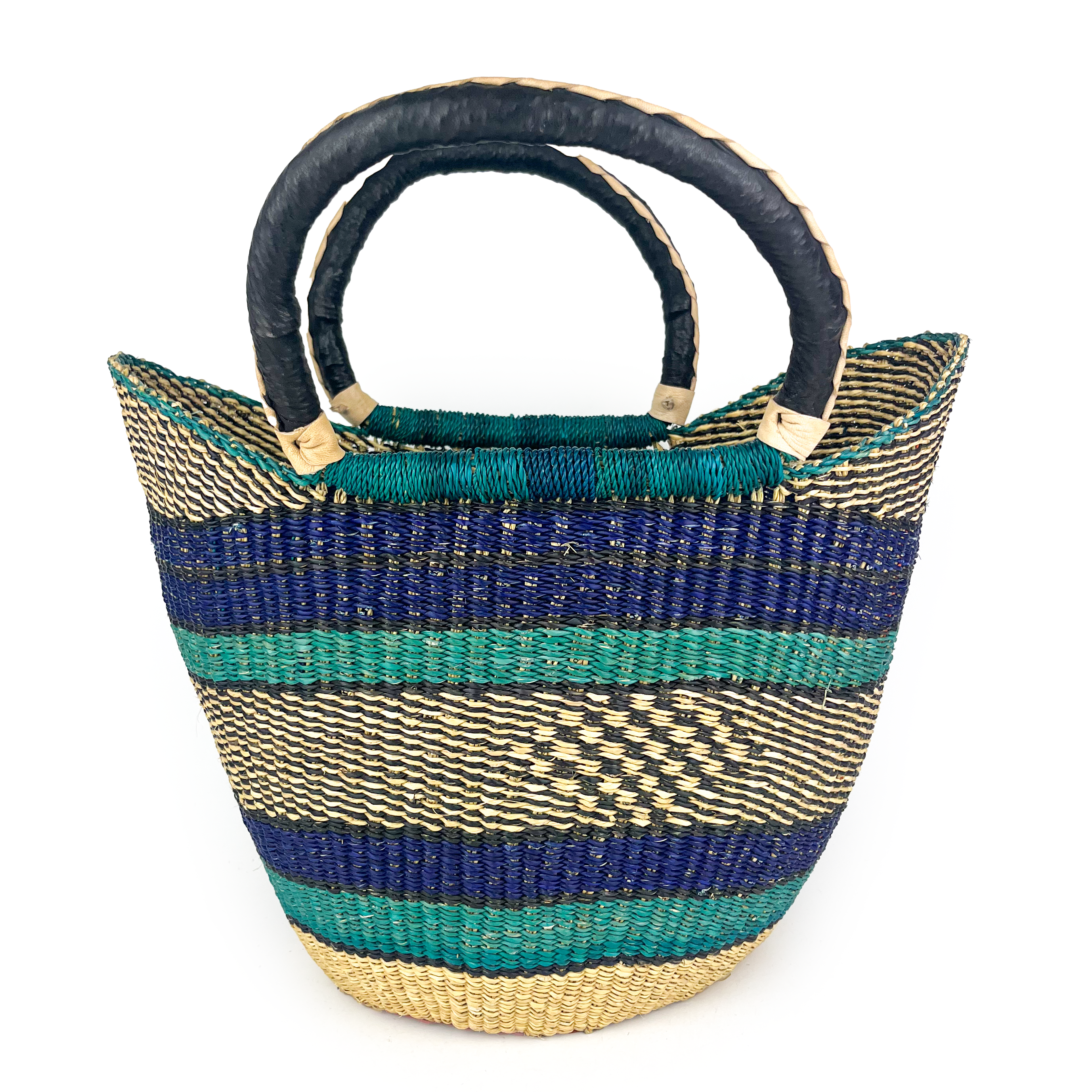 Medium Multicoloured Closed Weave U-shopper Baskets