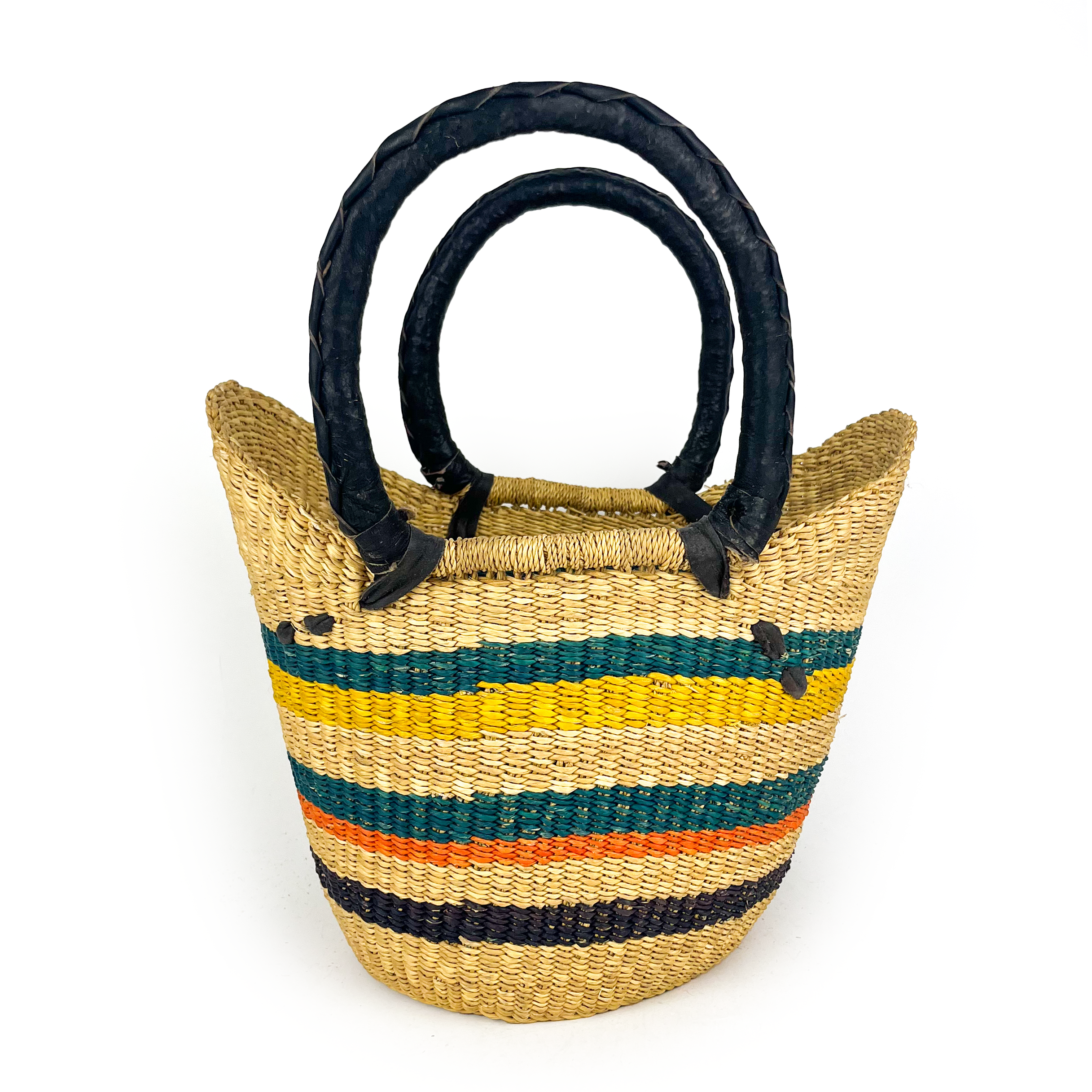 Small Multicoloured Closed Weave U-shopper Baskets