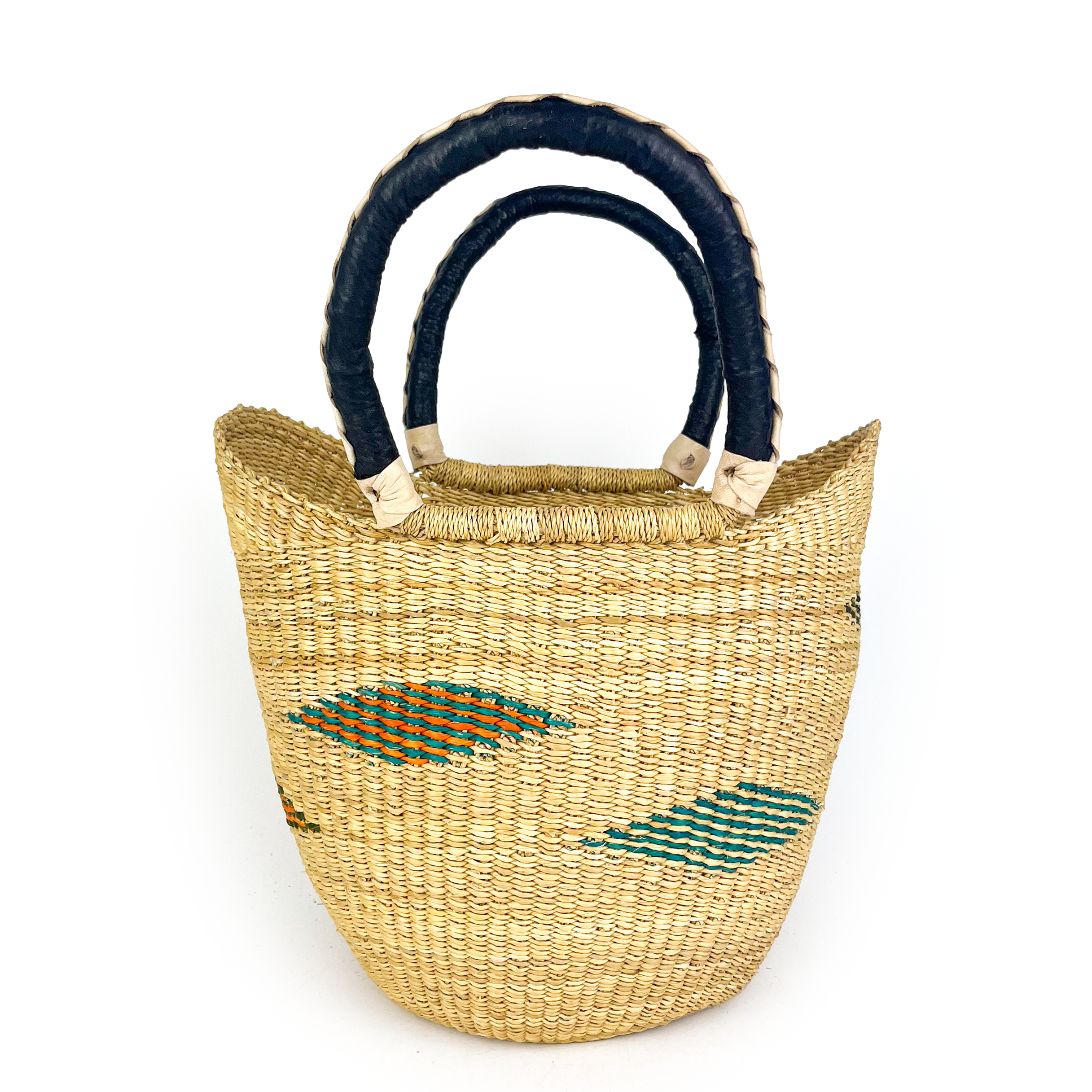 Small Multicoloured Closed Weave U-shopper Baskets