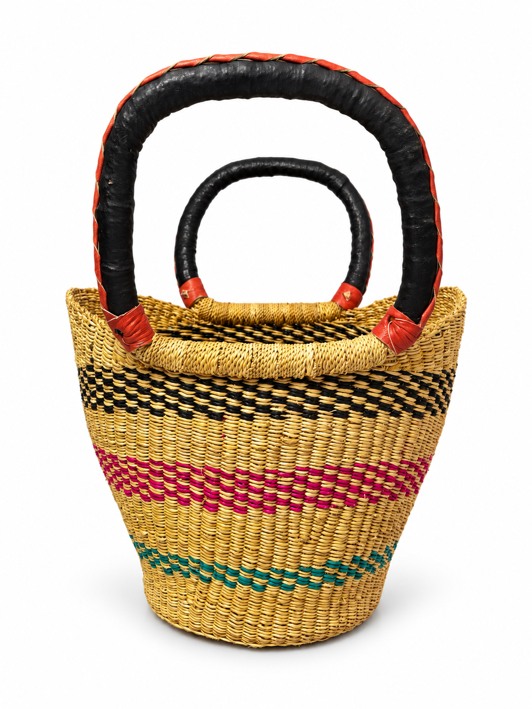 Small Multicoloured Closed Weave U-shopper Baskets