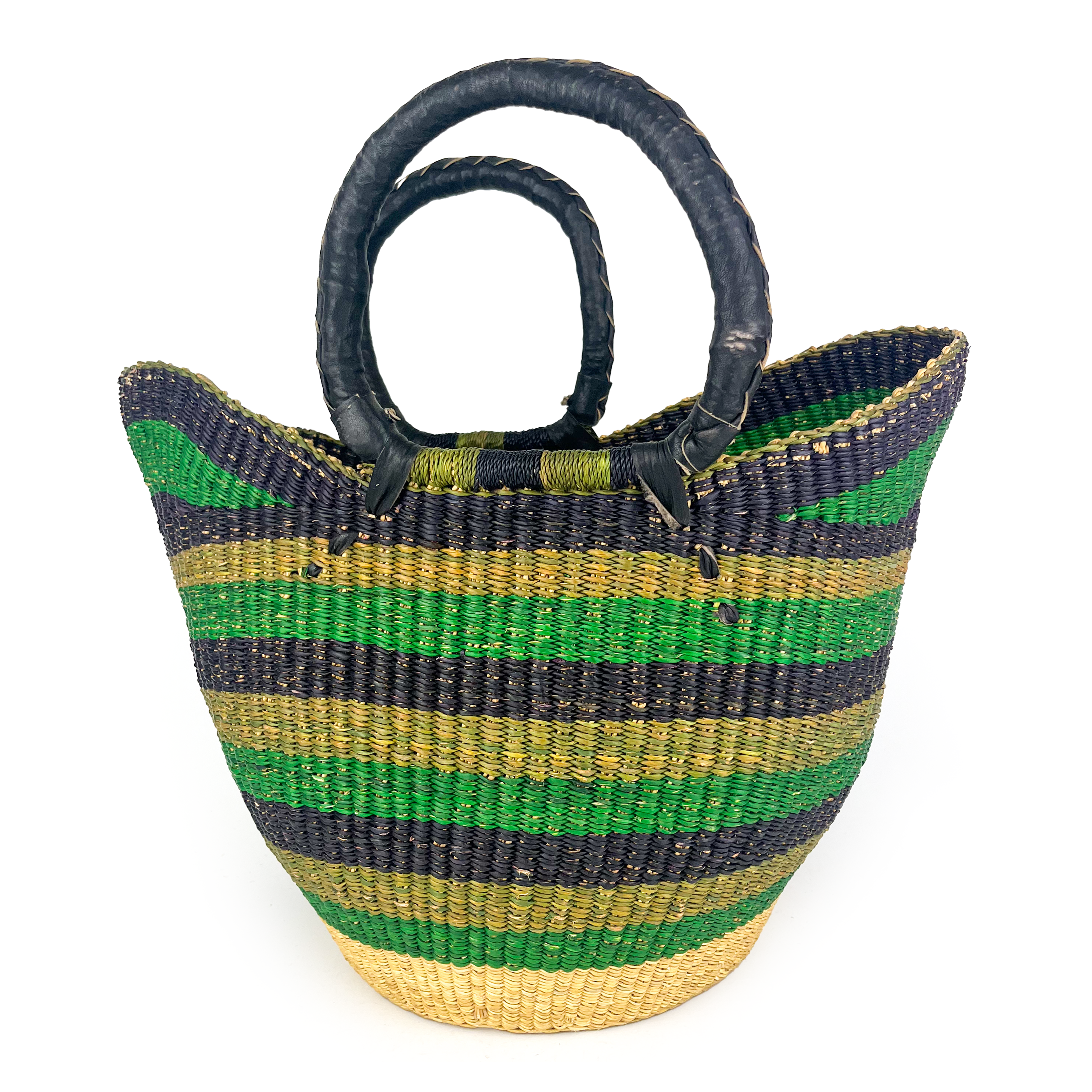 Medium Multicoloured Closed Weave U-shopper Baskets