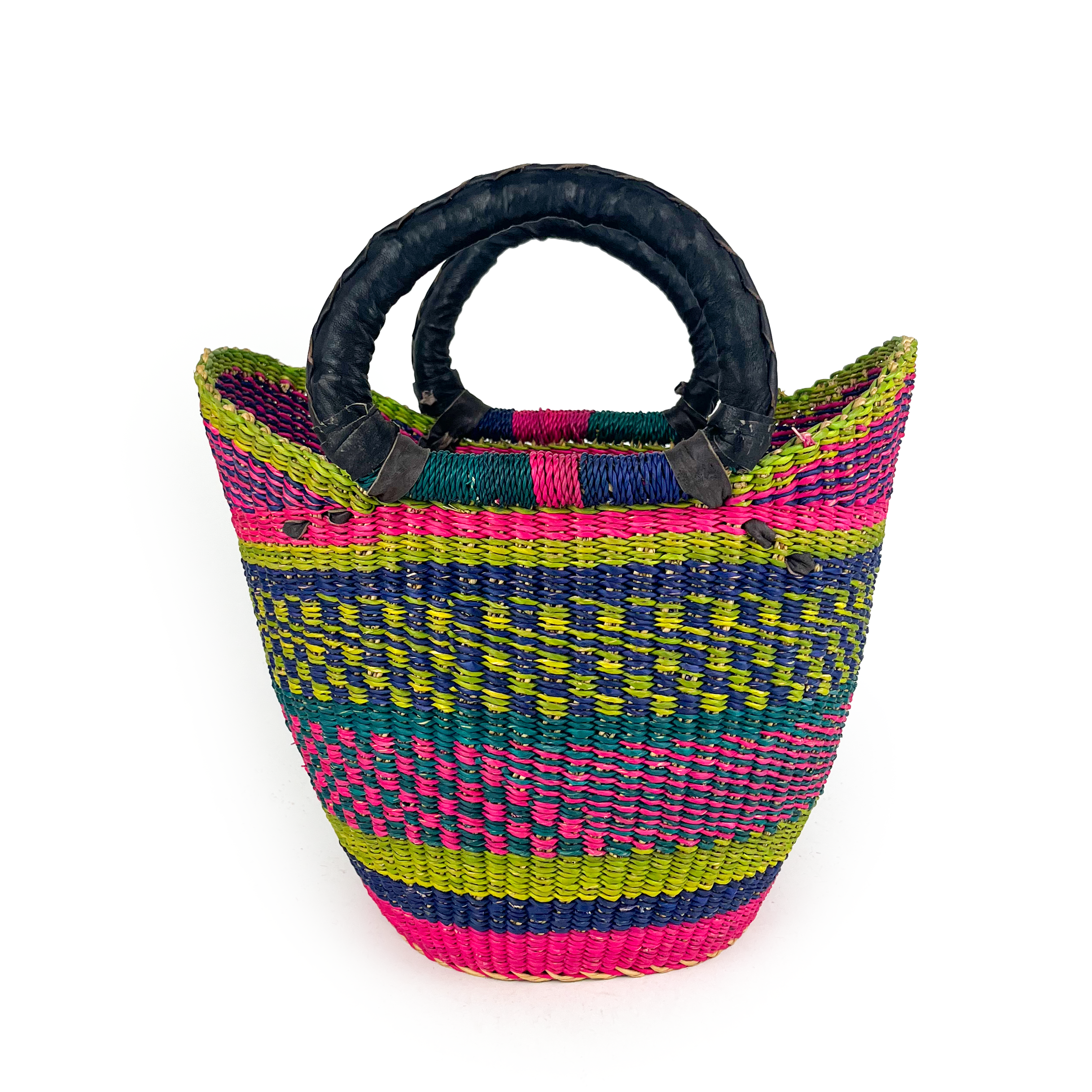 Small Multicoloured Closed Weave U-shopper Baskets