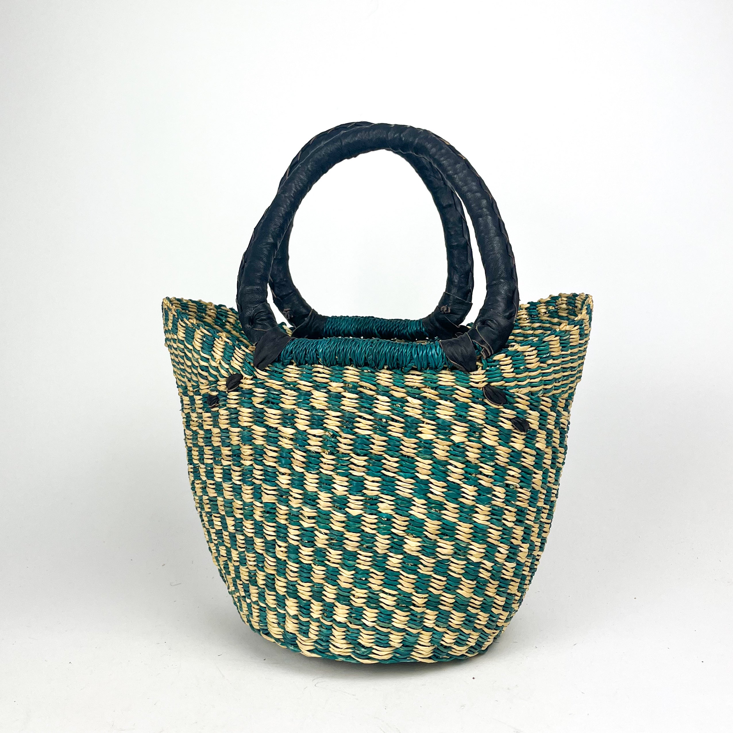 Small Multicoloured Closed Weave U-shopper Baskets