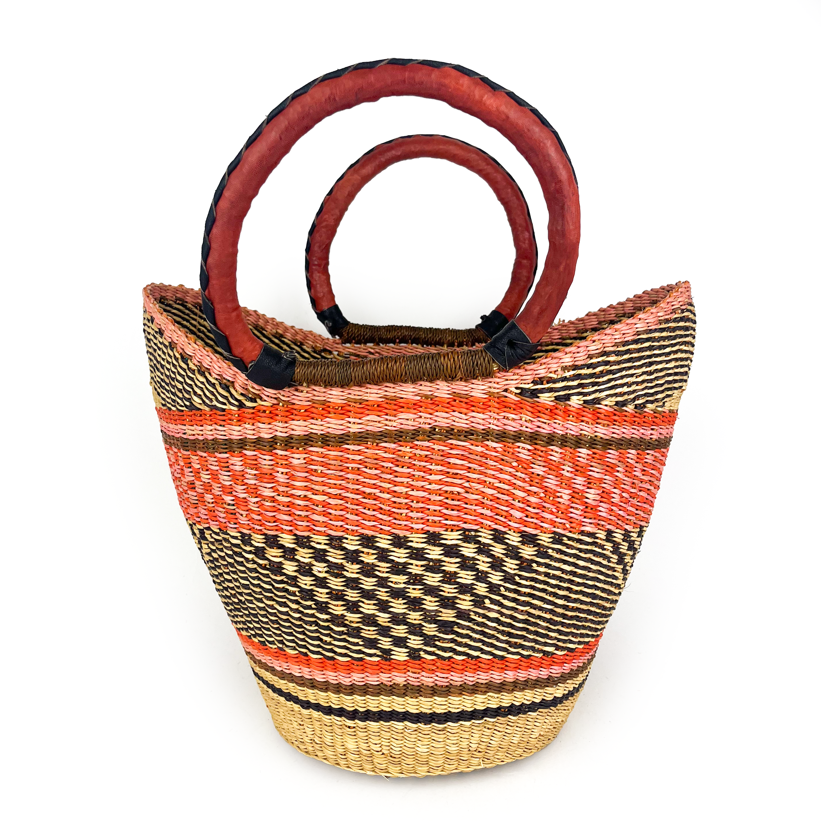 Medium Multicoloured Closed Weave U-shopper Baskets