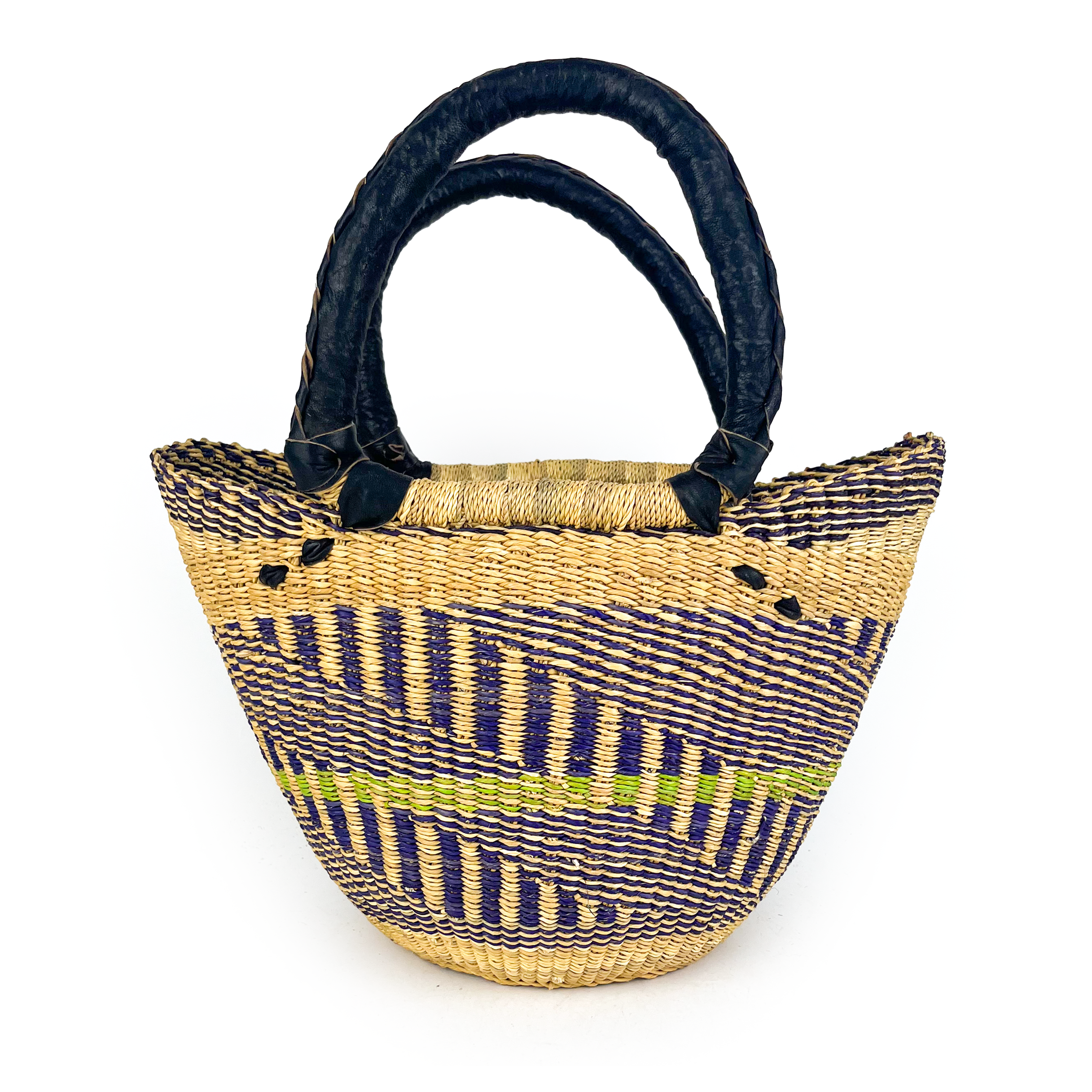 Small Multicoloured Closed Weave U-shopper Baskets