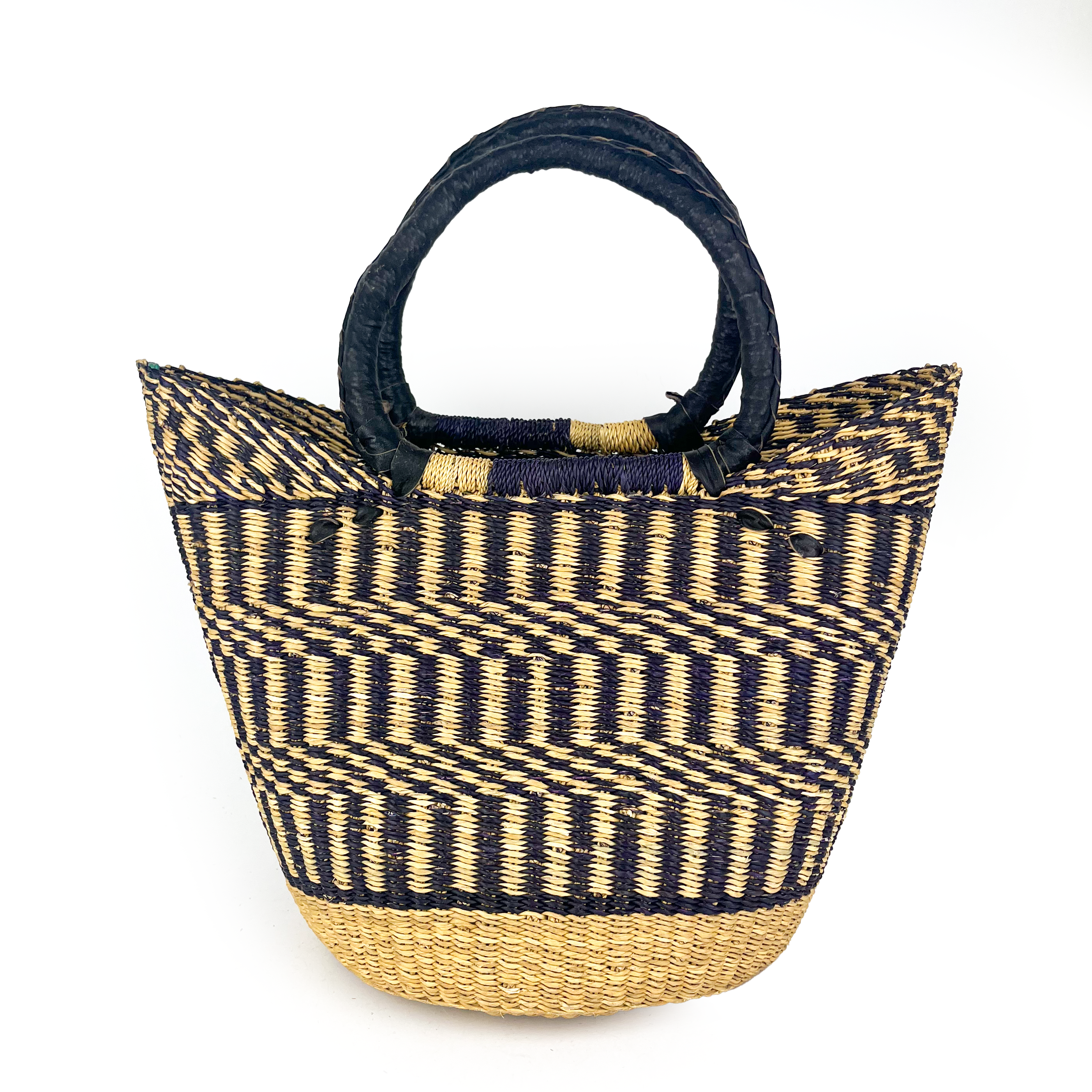 Medium Multicoloured Closed Weave U-shopper Baskets