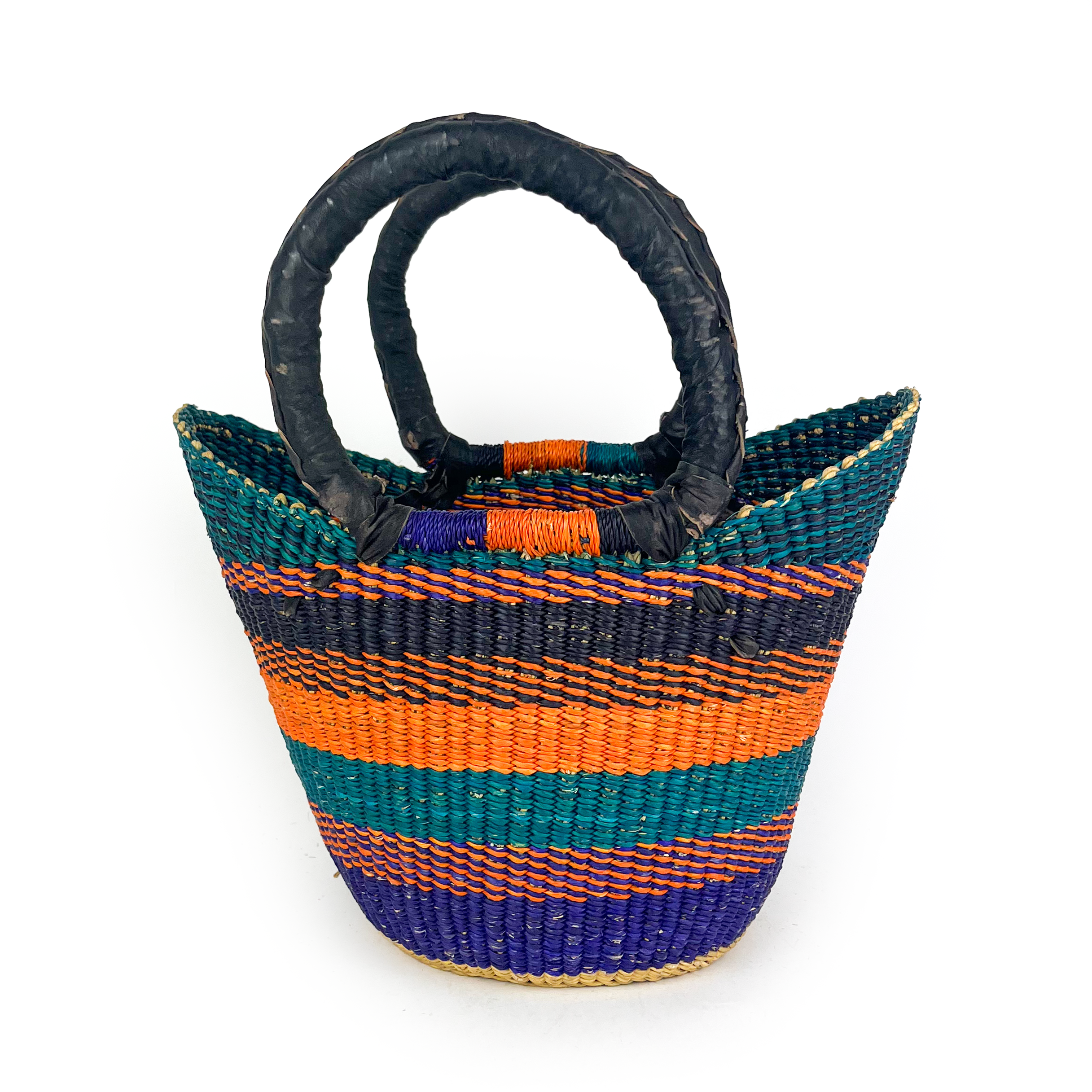 Small Multicoloured Closed Weave U-shopper Baskets