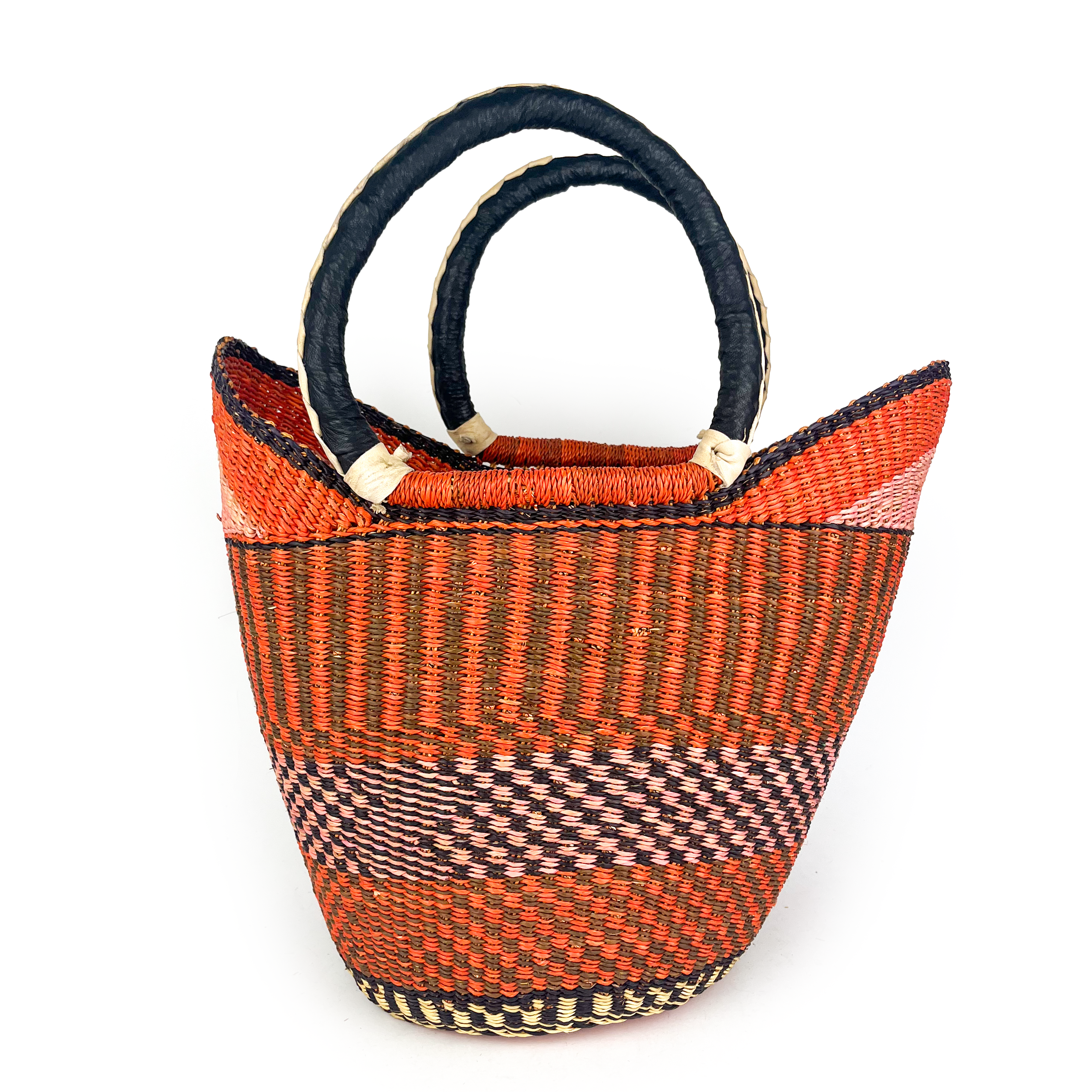 Medium Multicoloured Closed Weave U-shopper Baskets