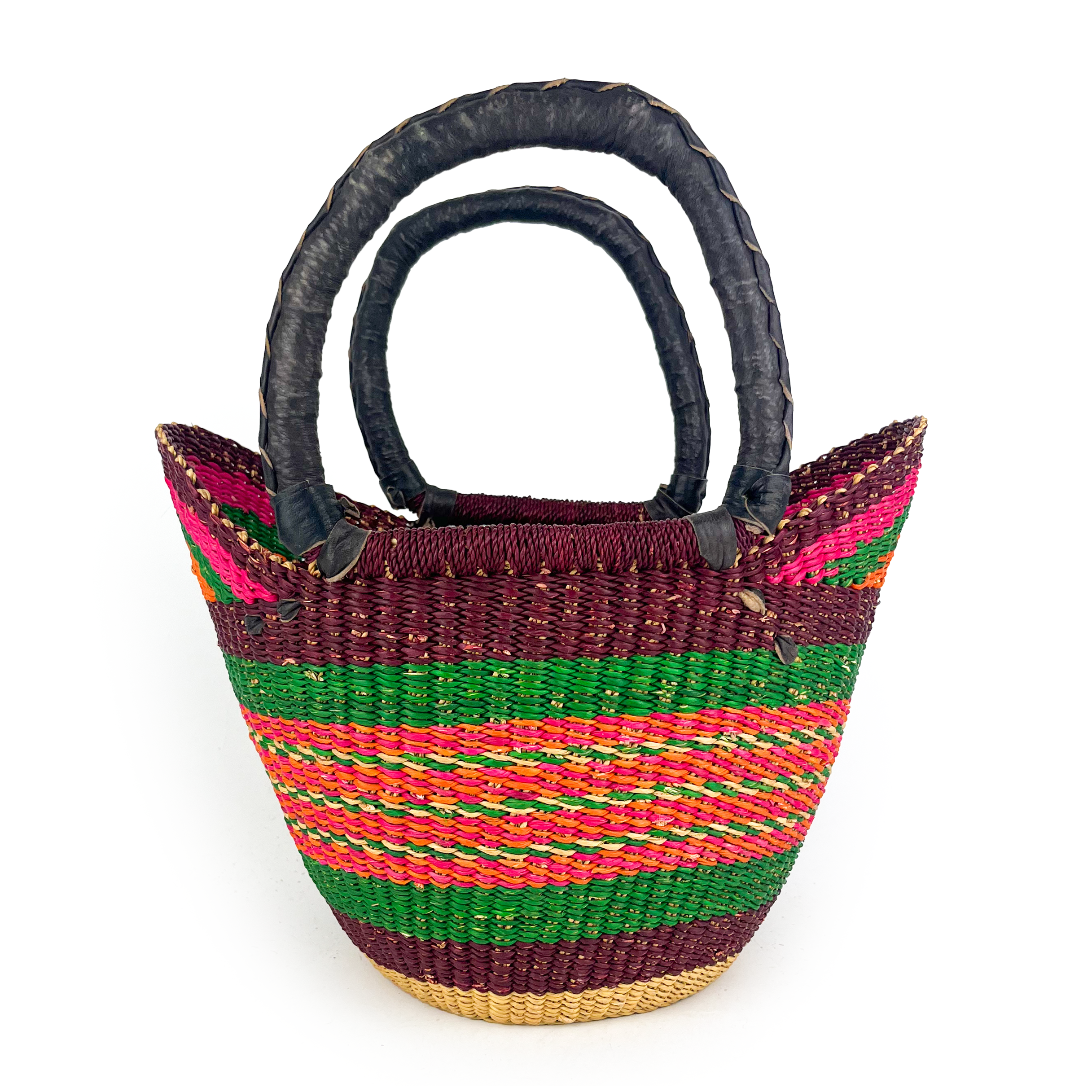 Small Multicoloured Closed Weave U-shopper Baskets