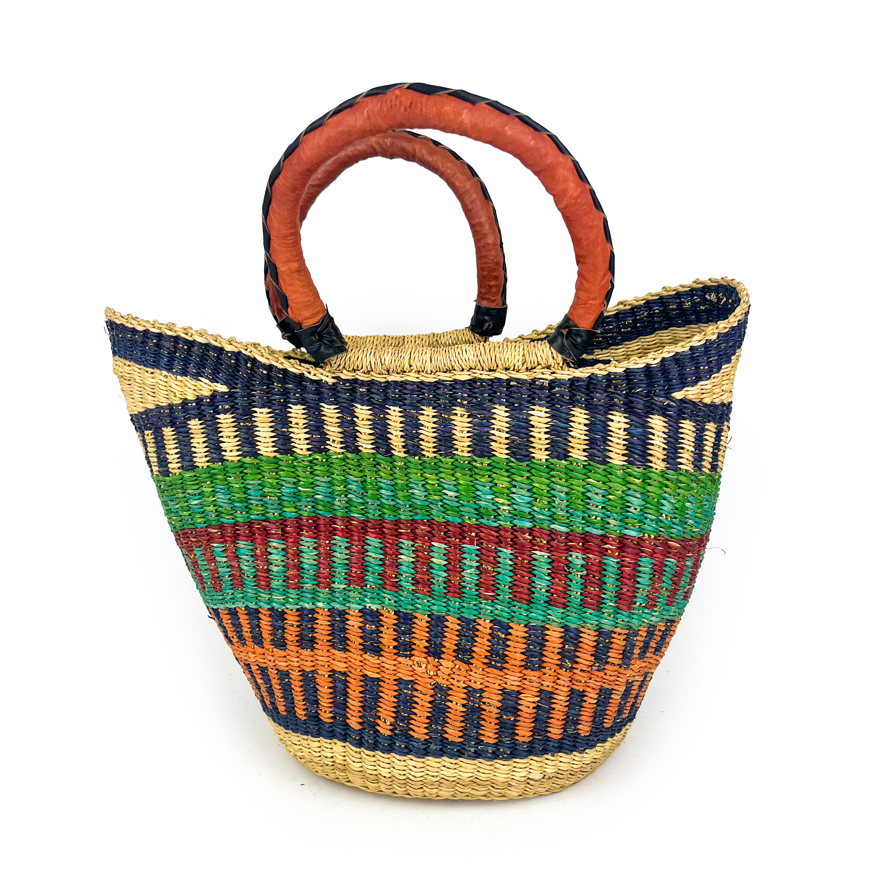 Medium Multicoloured Closed Weave U-shopper Baskets