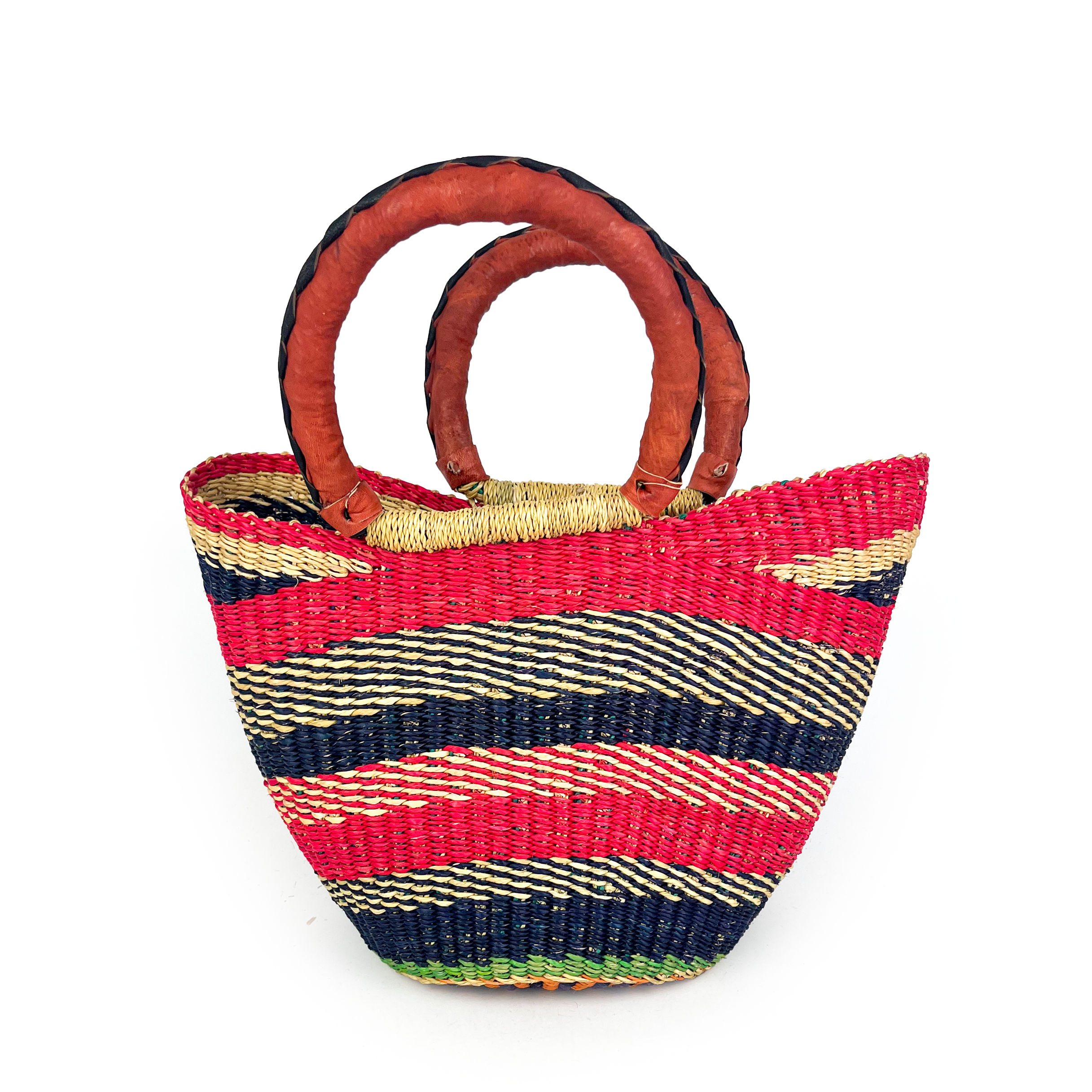 Small Multicoloured Closed Weave U-shopper Baskets