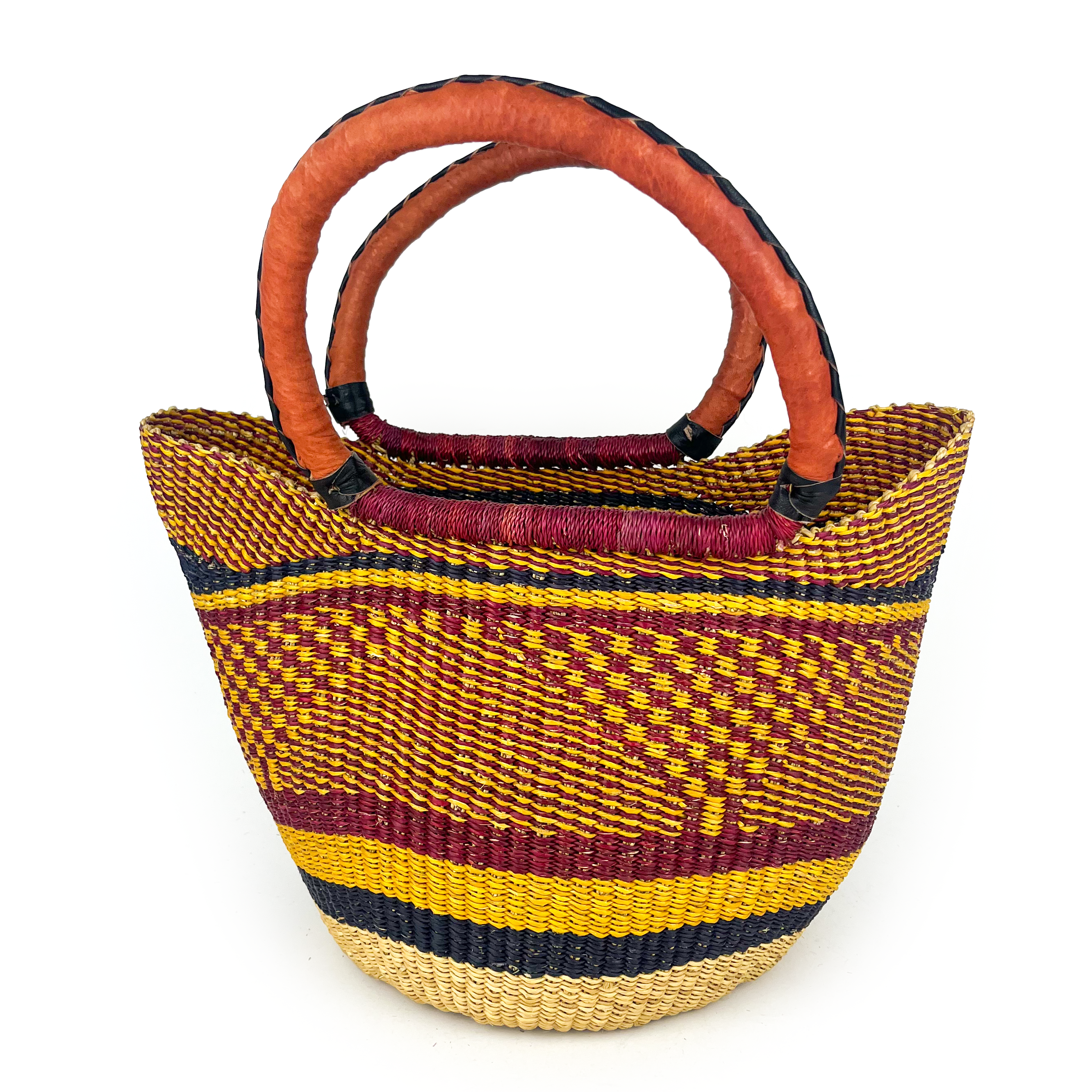 Medium Multicoloured Closed Weave U-shopper Baskets