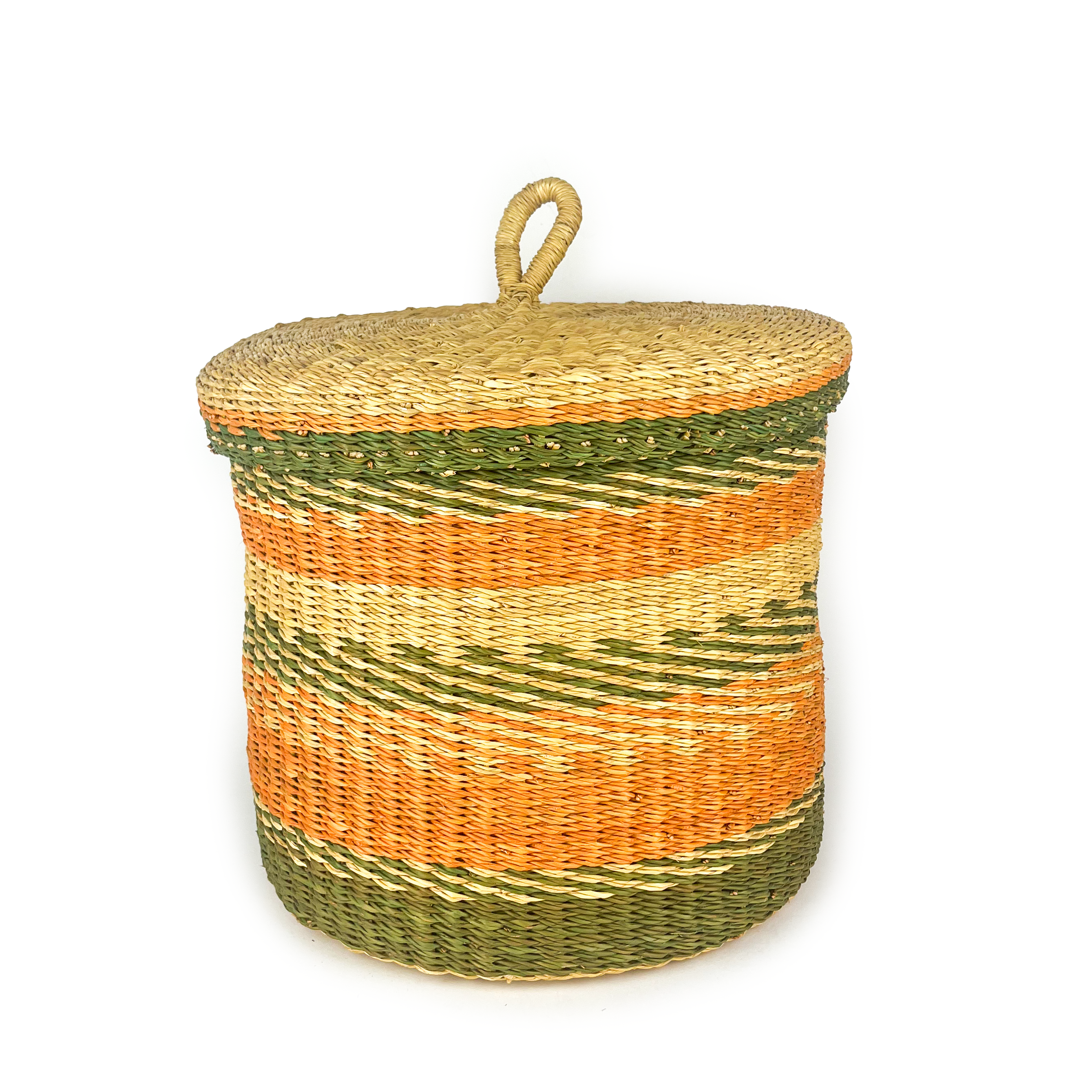 Medium Lidded Storage Basket