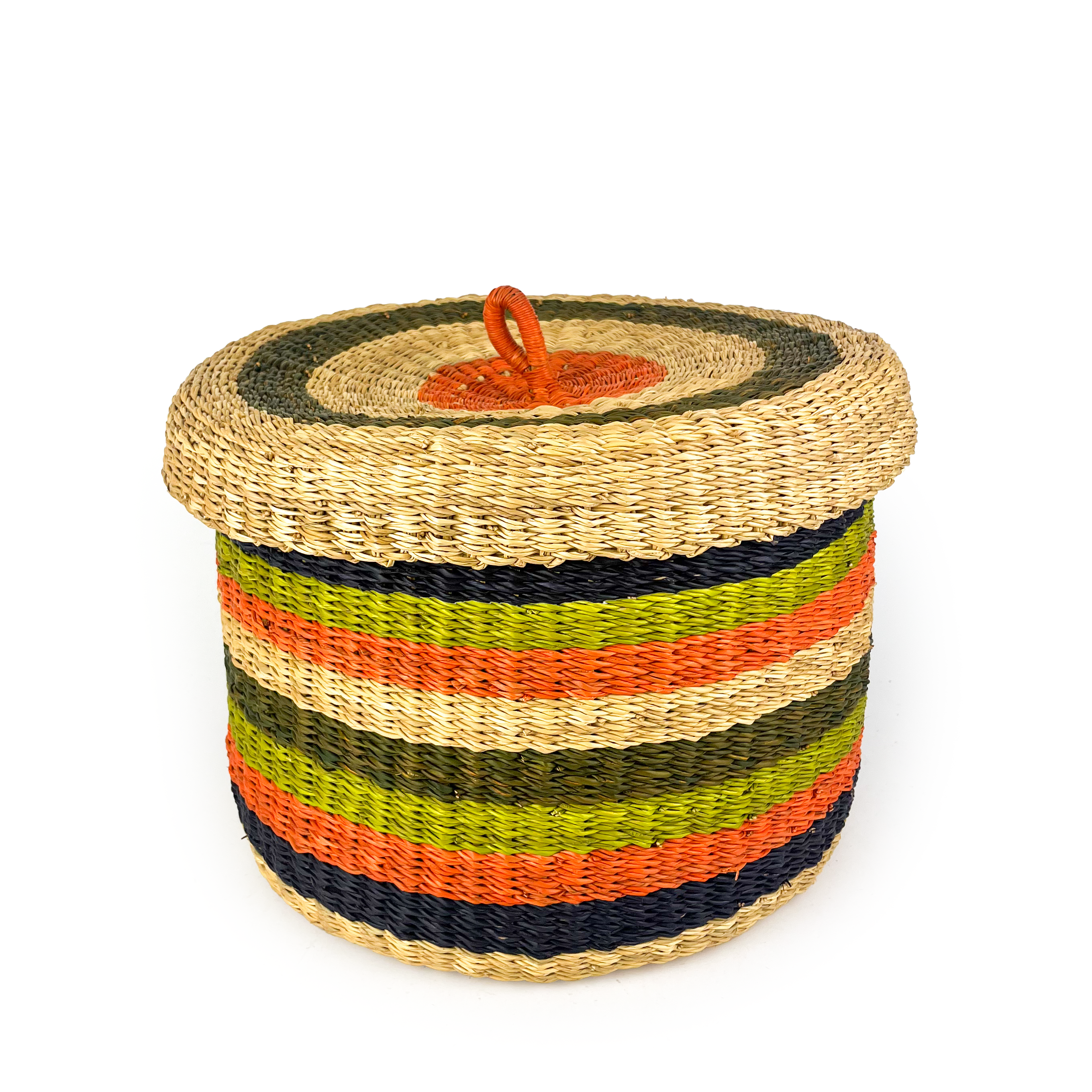 Medium Lidded Storage Basket