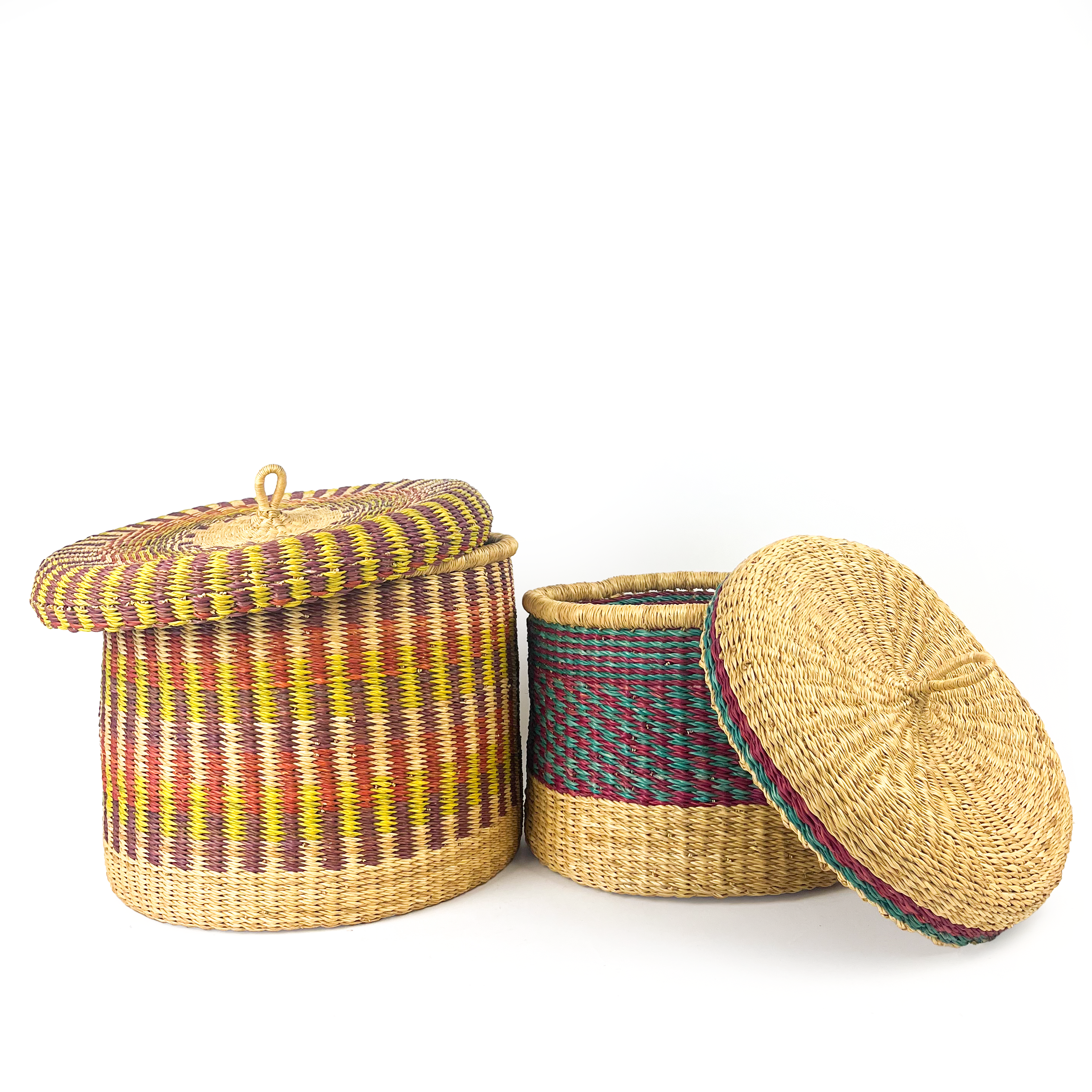Medium Lidded Storage Basket