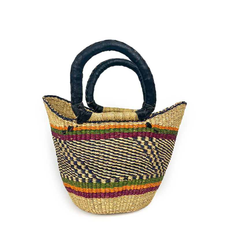 Small Multicoloured Closed Weave U-shopper Baskets