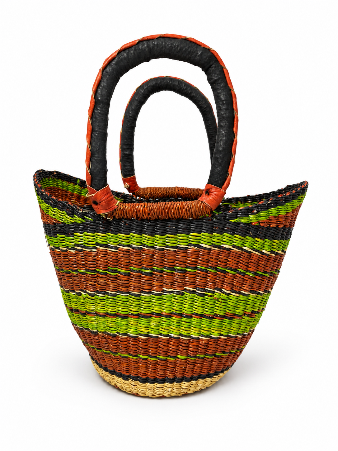 Small Multicoloured Closed Weave U-shopper Baskets