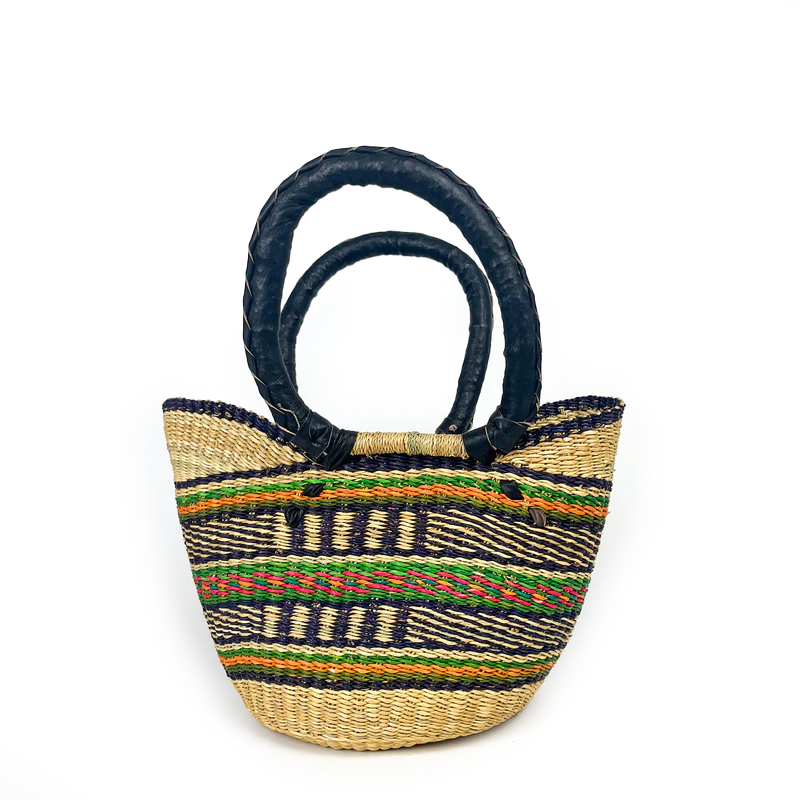 Small Multicoloured Closed Weave U-shopper Baskets