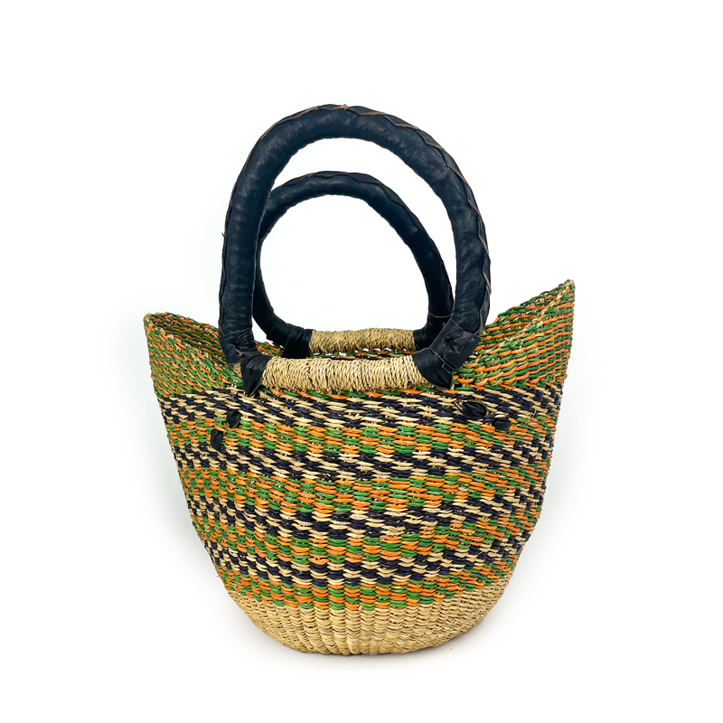 Small Multicoloured Closed Weave U-shopper Baskets