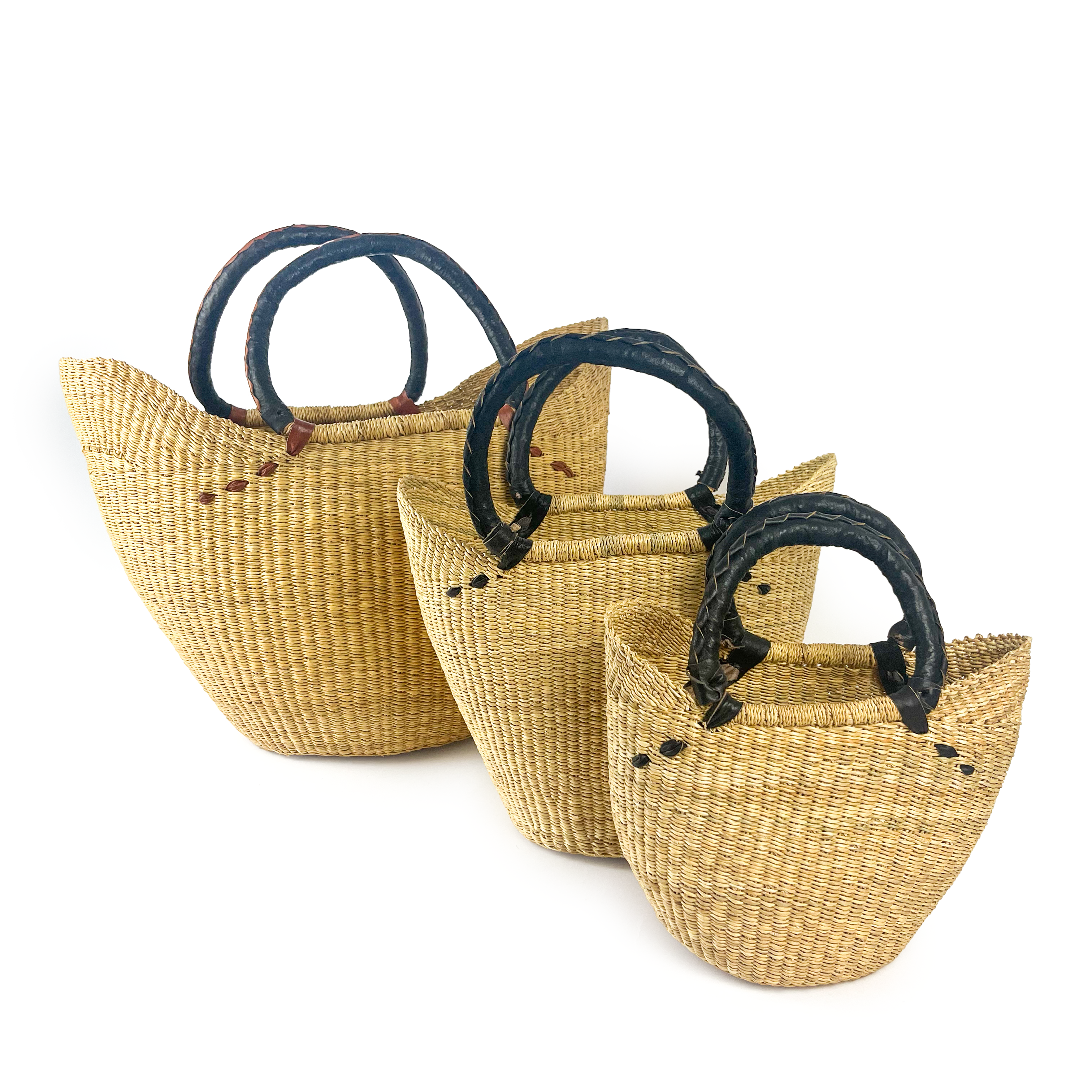 Large Natural Closed Weave U-Shoppers