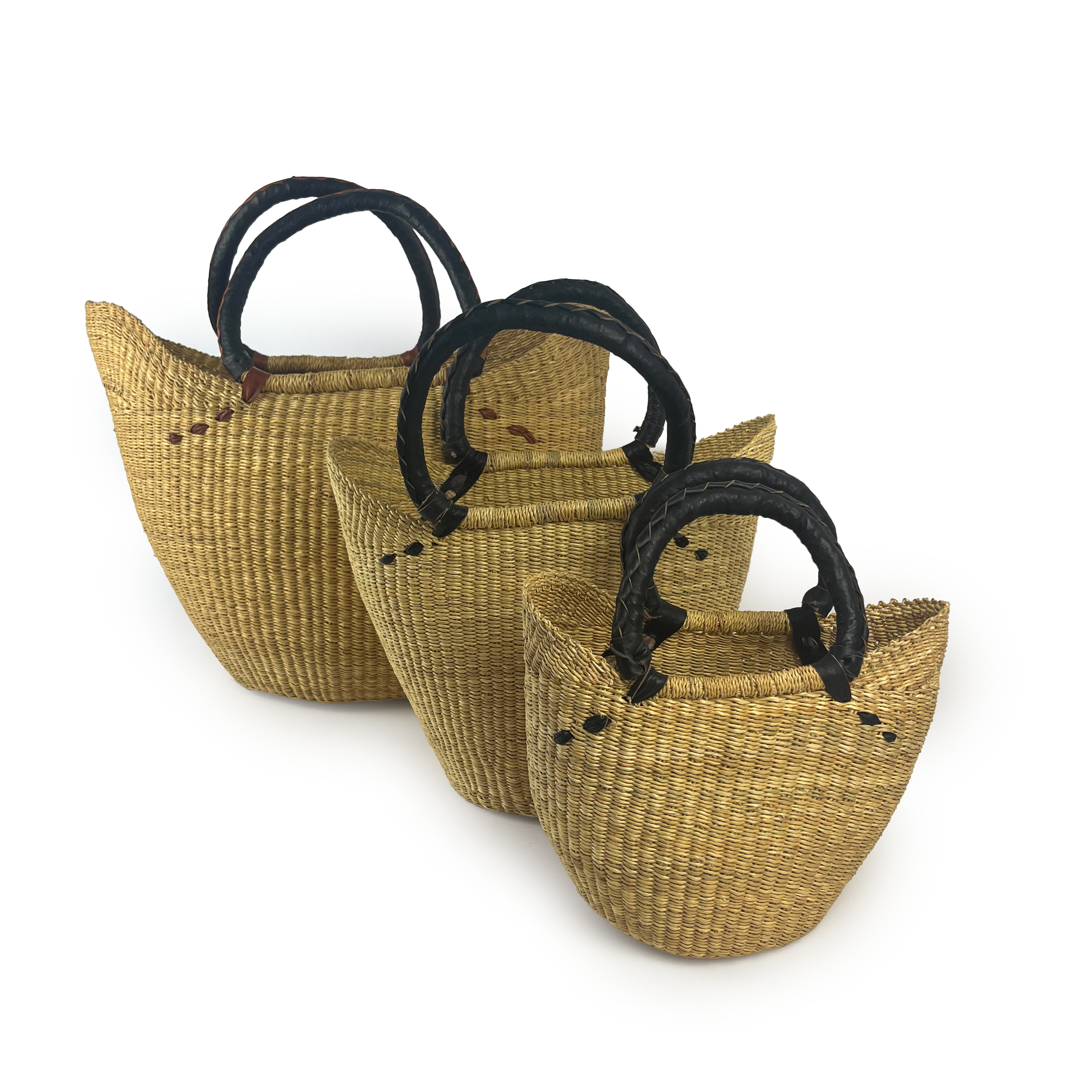 Large Natural Closed Weave U-Shoppers