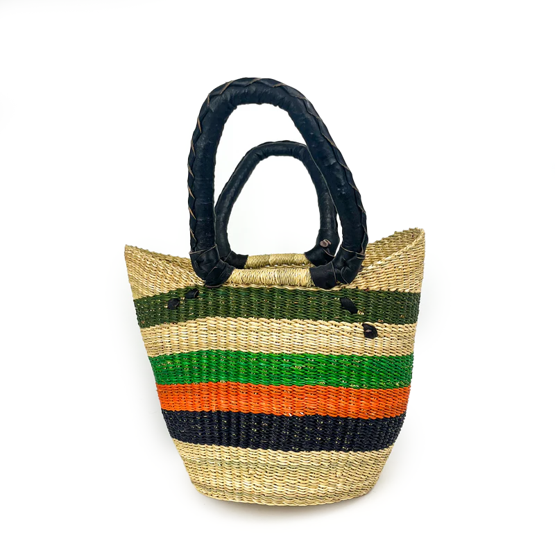 Small Multicoloured Closed Weave U-shopper Baskets