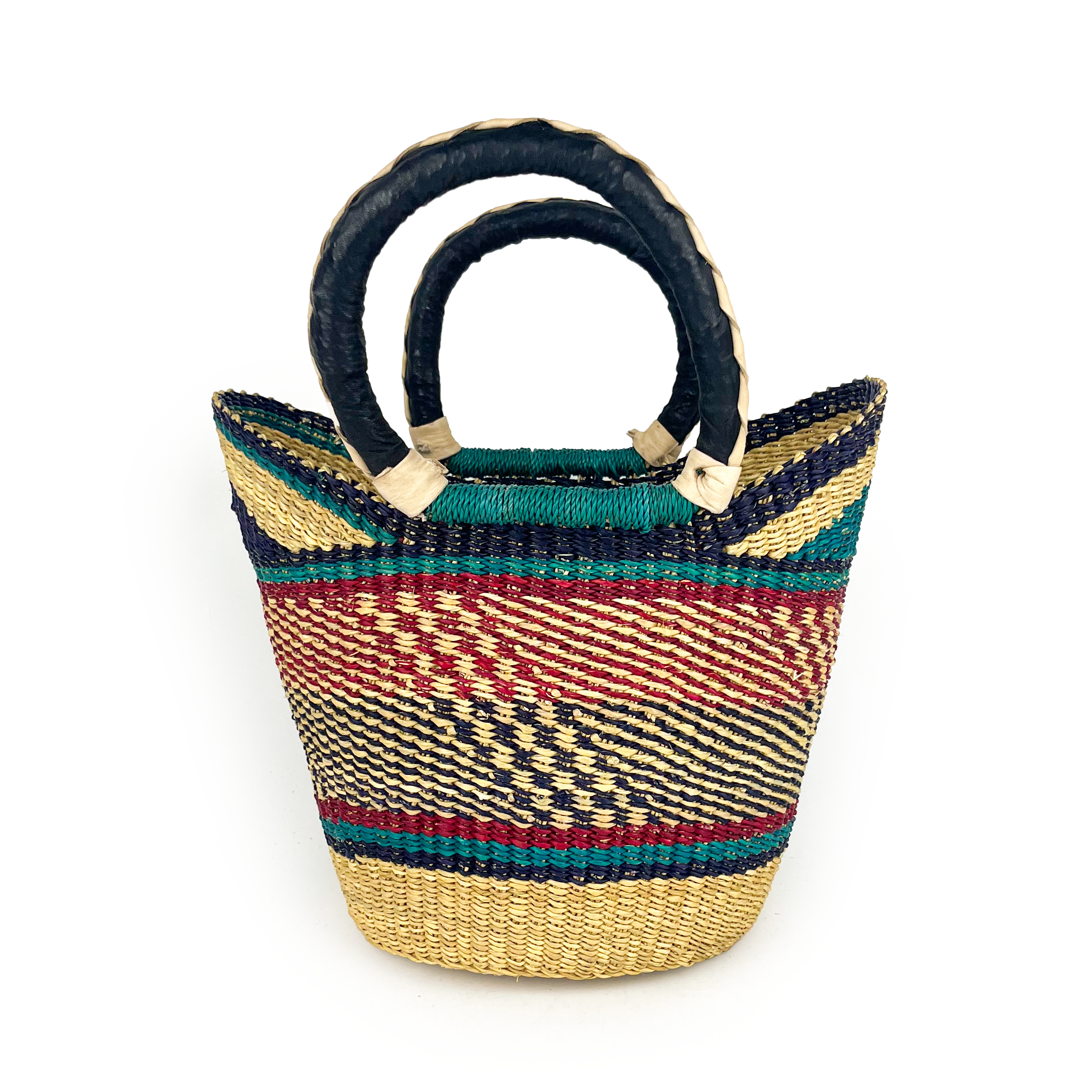 Small Multicoloured Closed Weave U-shopper Baskets
