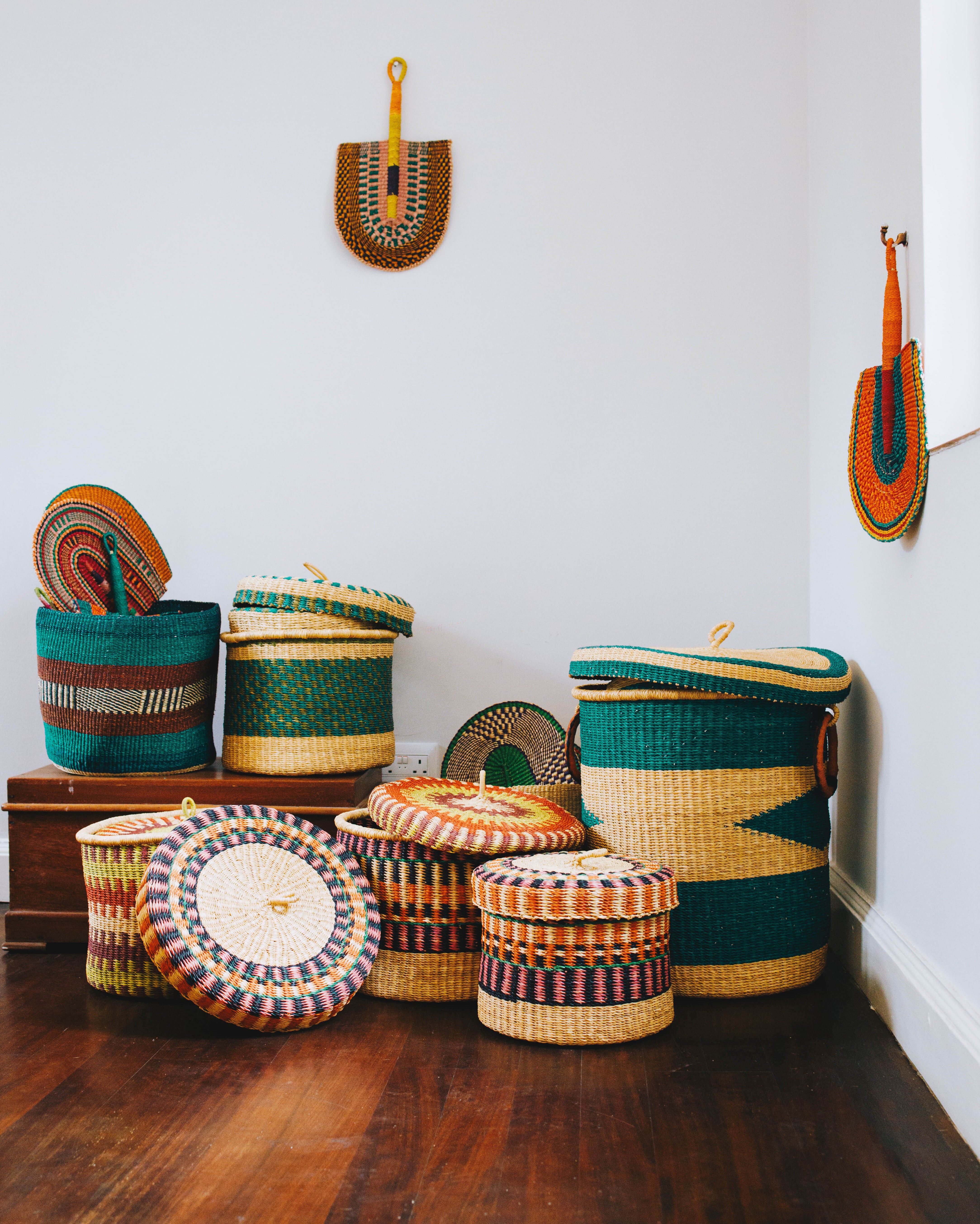Large Lidded Storage Basket