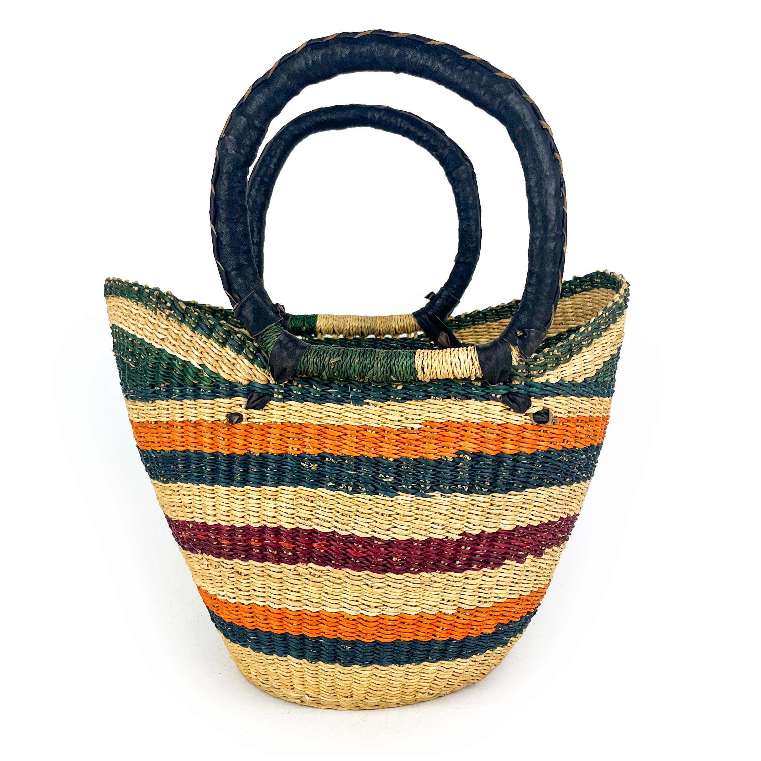 Small Multicoloured Closed Weave U-shopper Baskets