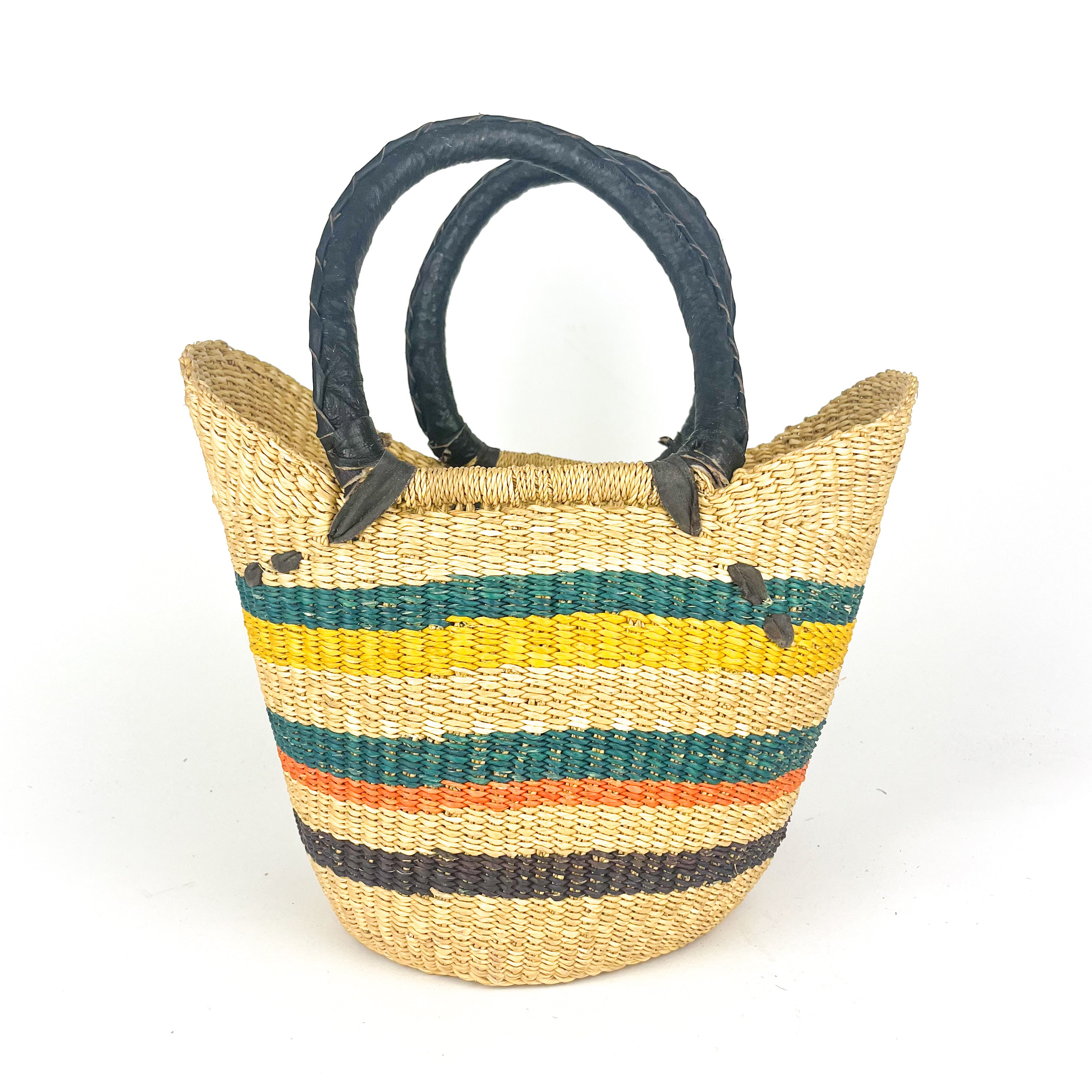 Small Multicoloured Closed Weave U-shopper Baskets