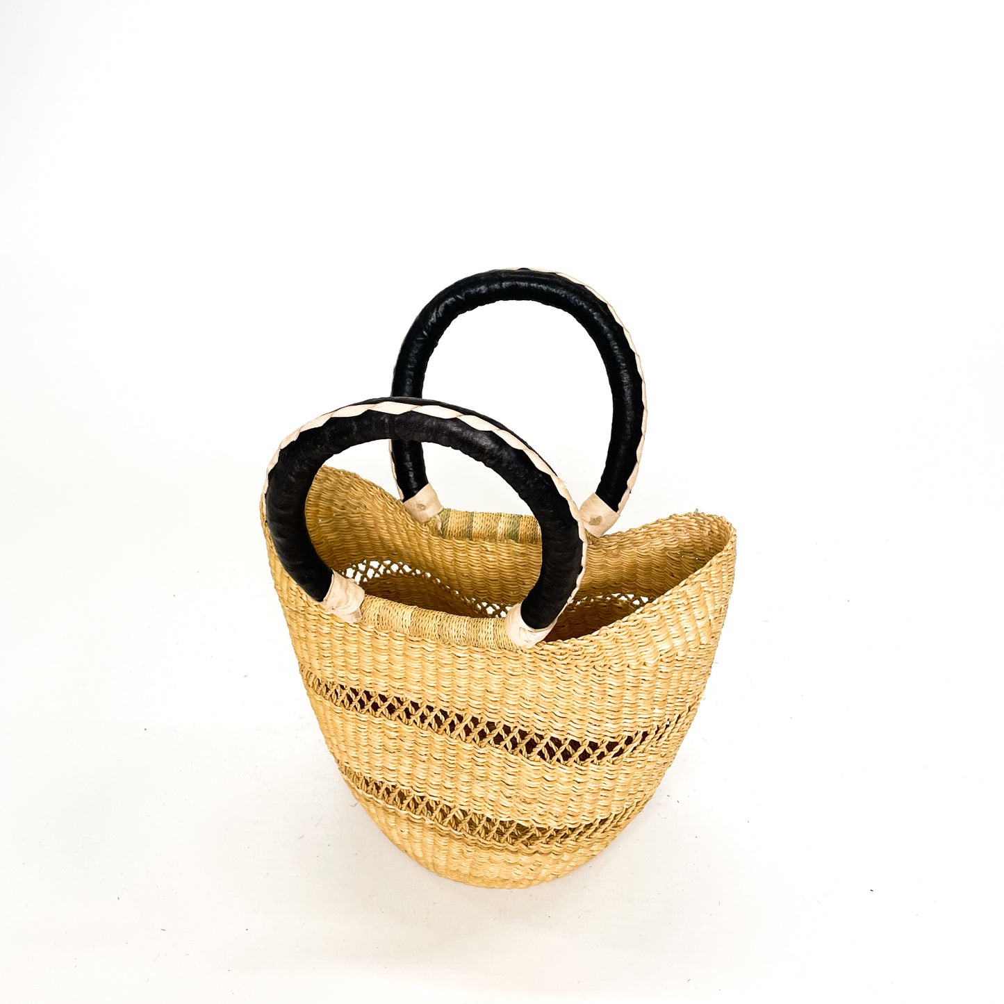 Small Natural Open Weave U-shoppers
