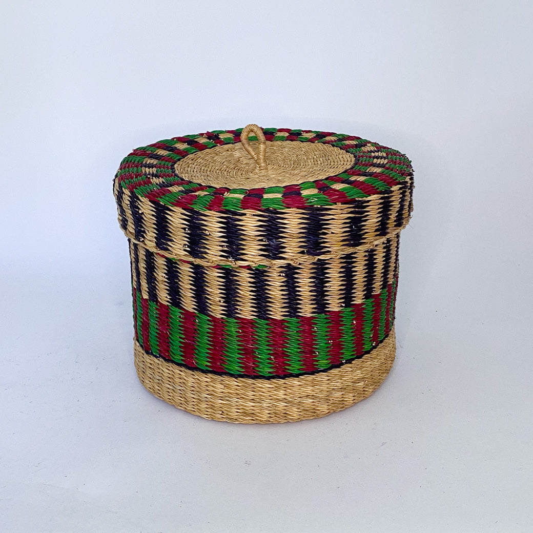 Large Lidded Storage Basket