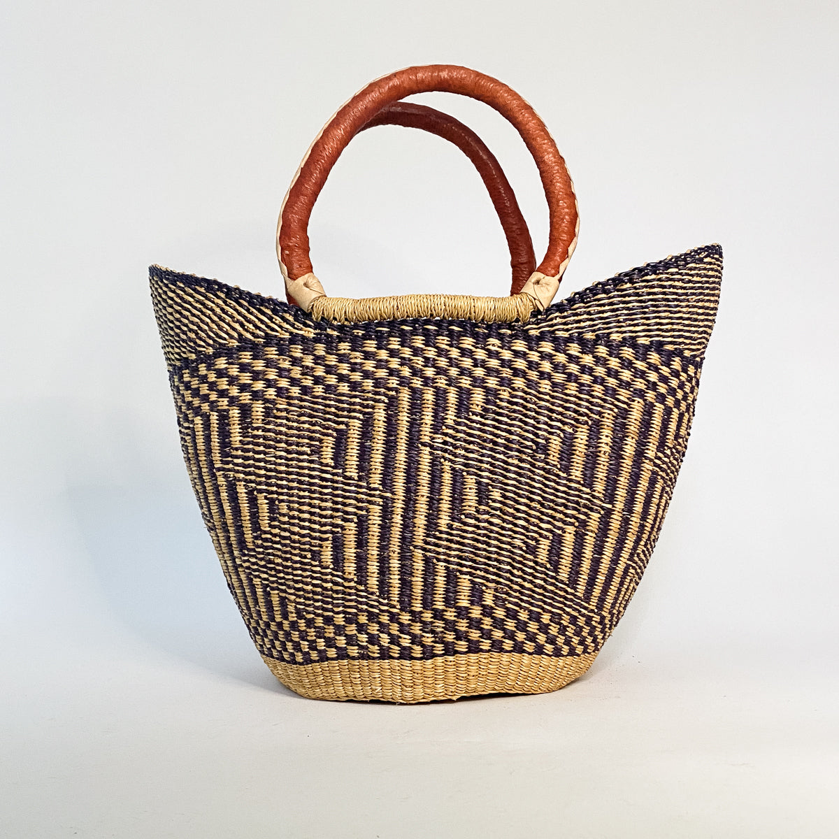 Medium Multicoloured Closed Weave U-shopper Baskets