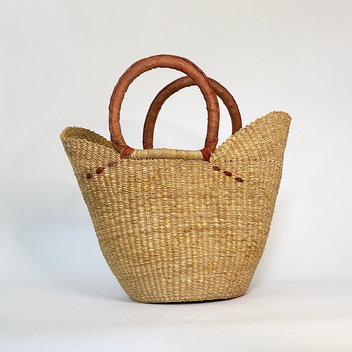 Medium Multicoloured Closed Weave U-shopper Baskets