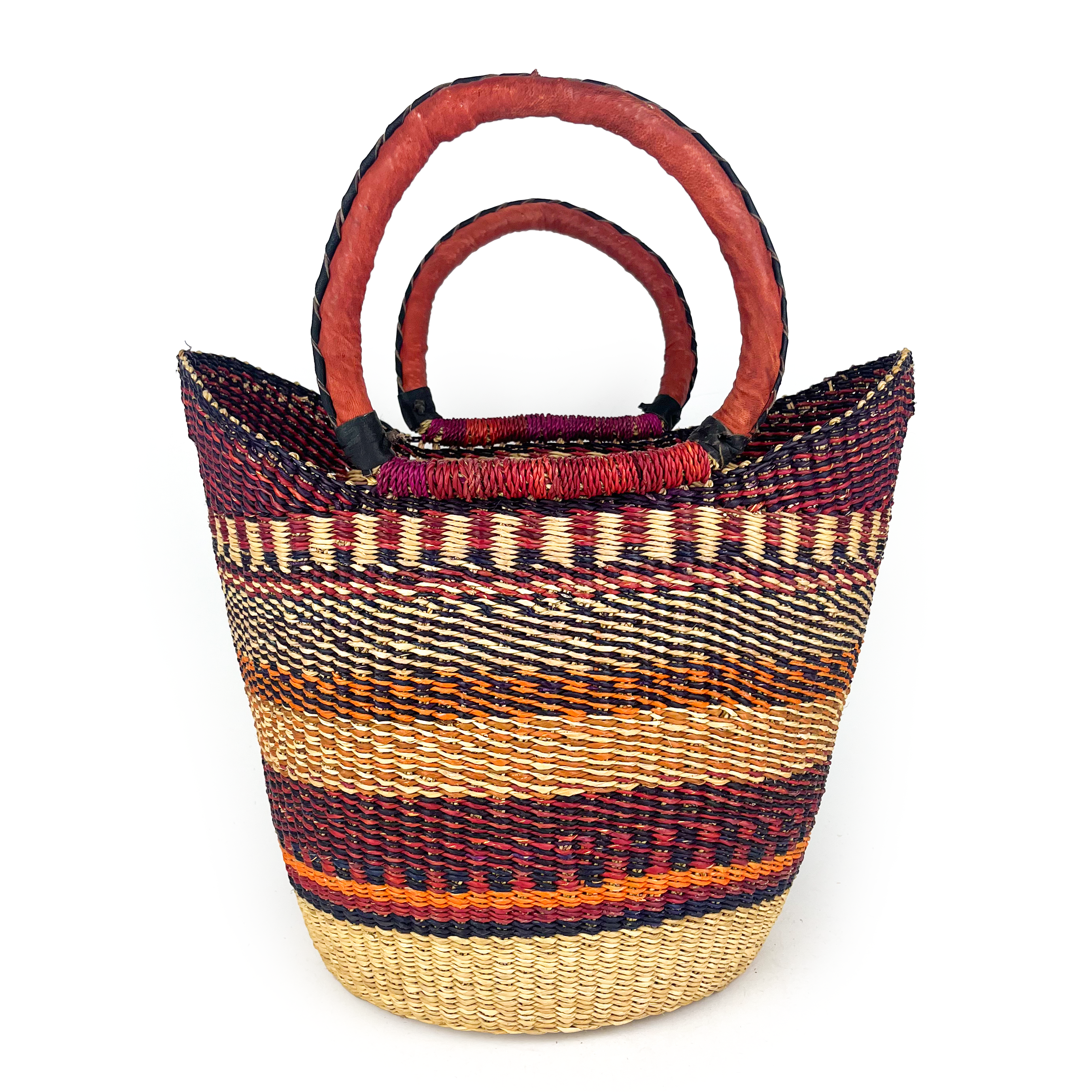 Medium Multicoloured Closed Weave U-shopper Baskets