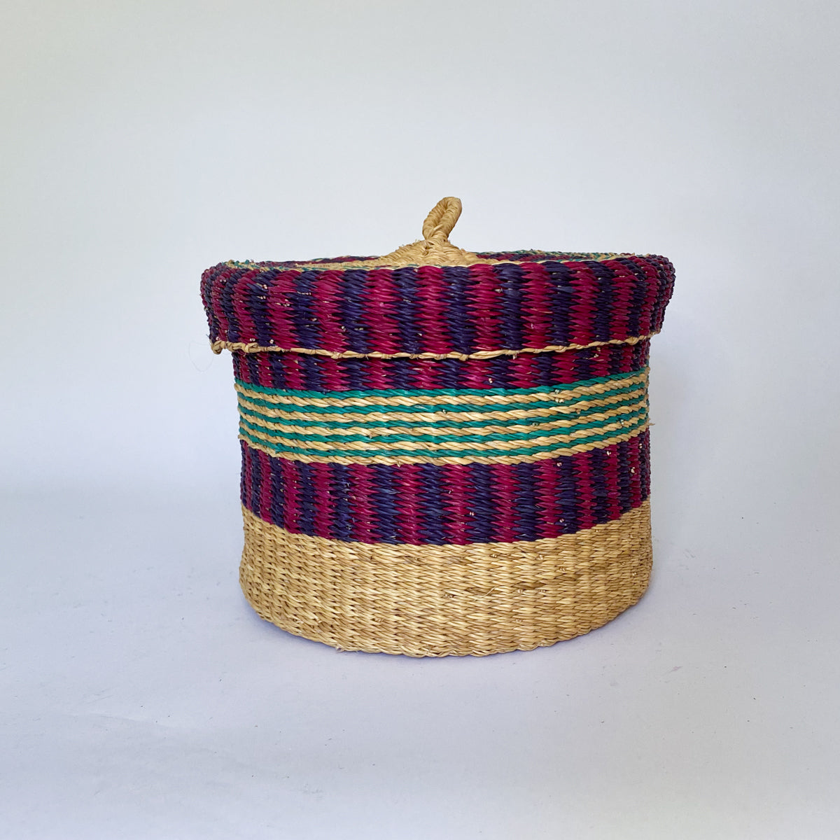 Medium Lidded Storage Basket