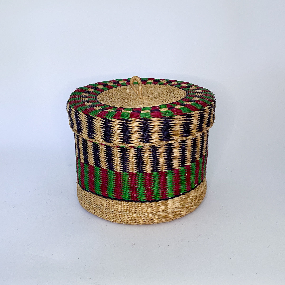 Medium Lidded Storage Basket