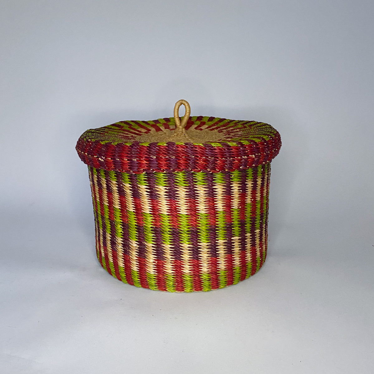 Medium Lidded Storage Basket