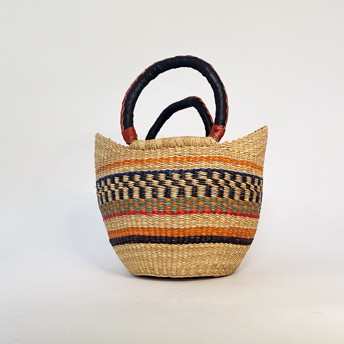 Small Multicoloured Closed Weave U-shopper Baskets