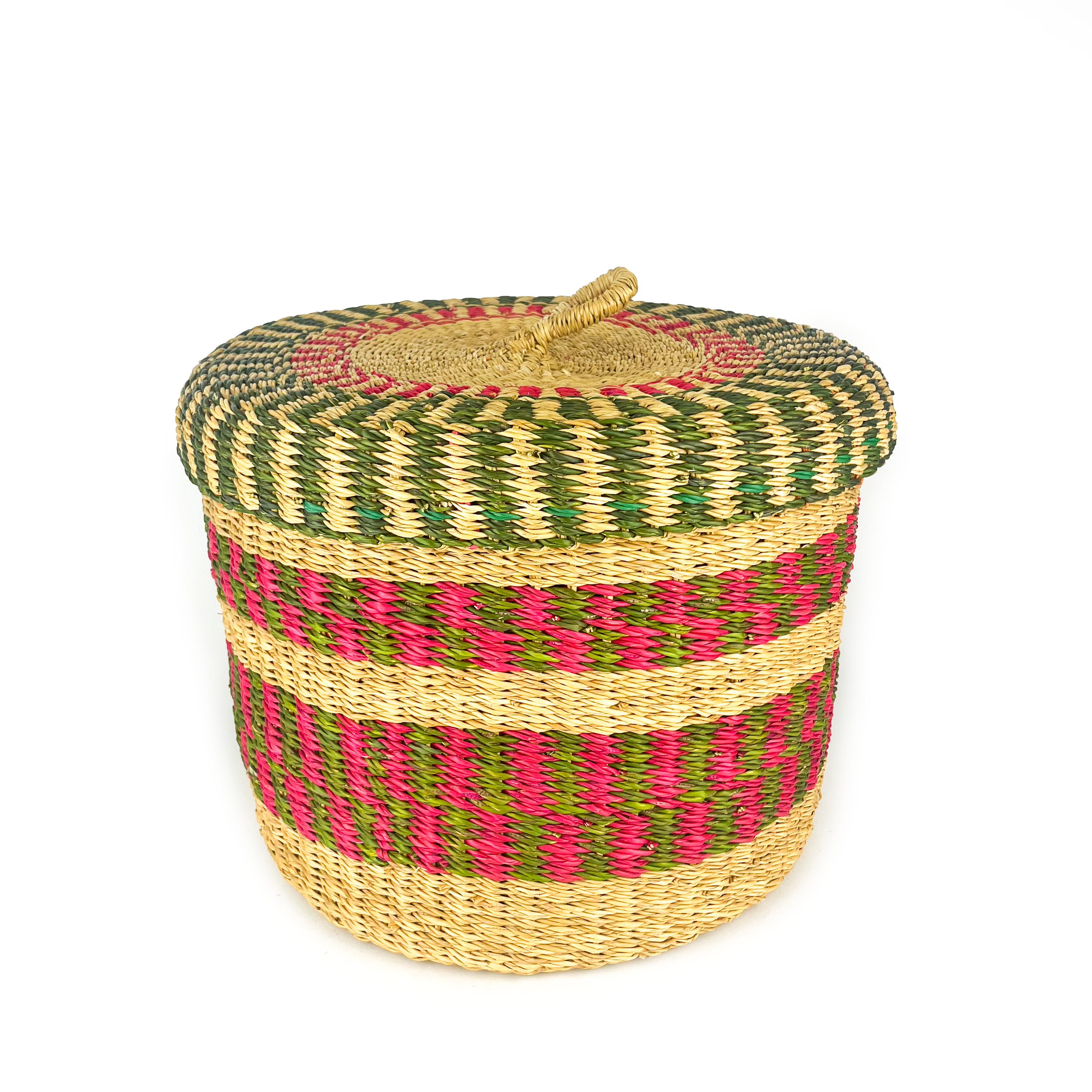 Medium Lidded Storage Basket