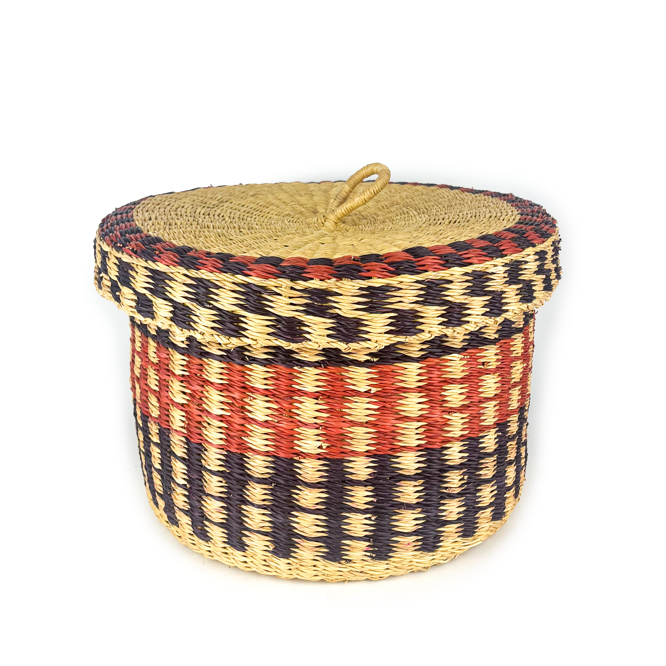 Medium Lidded Storage Basket