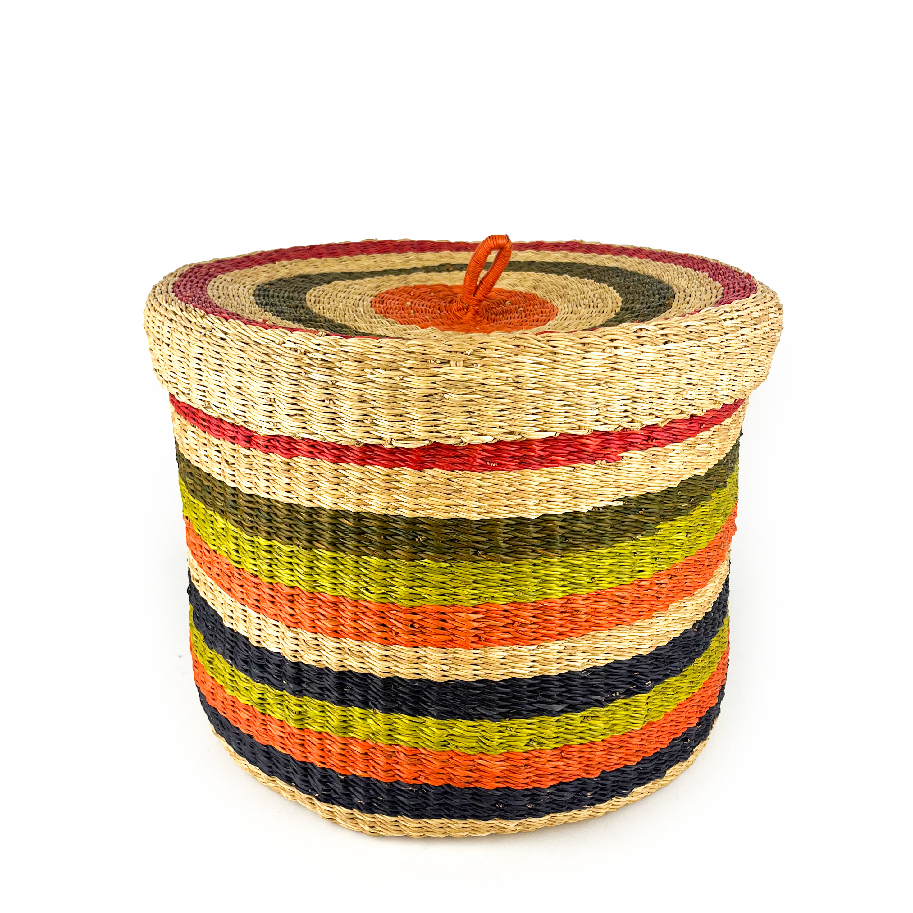 Large Lidded Storage Basket