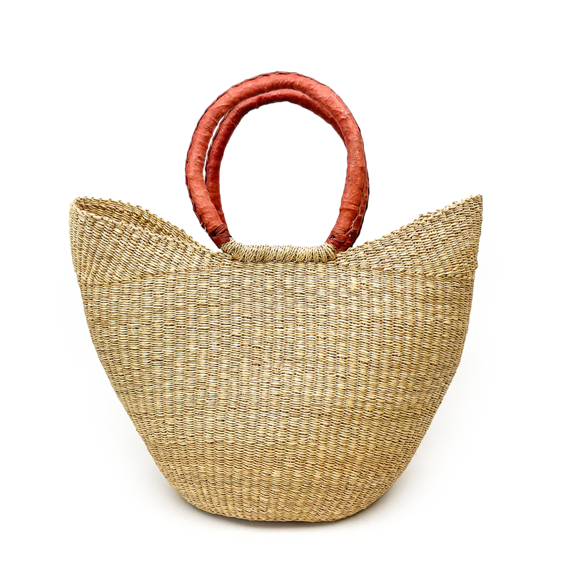 Large Natural Closed Weave U-Shoppers