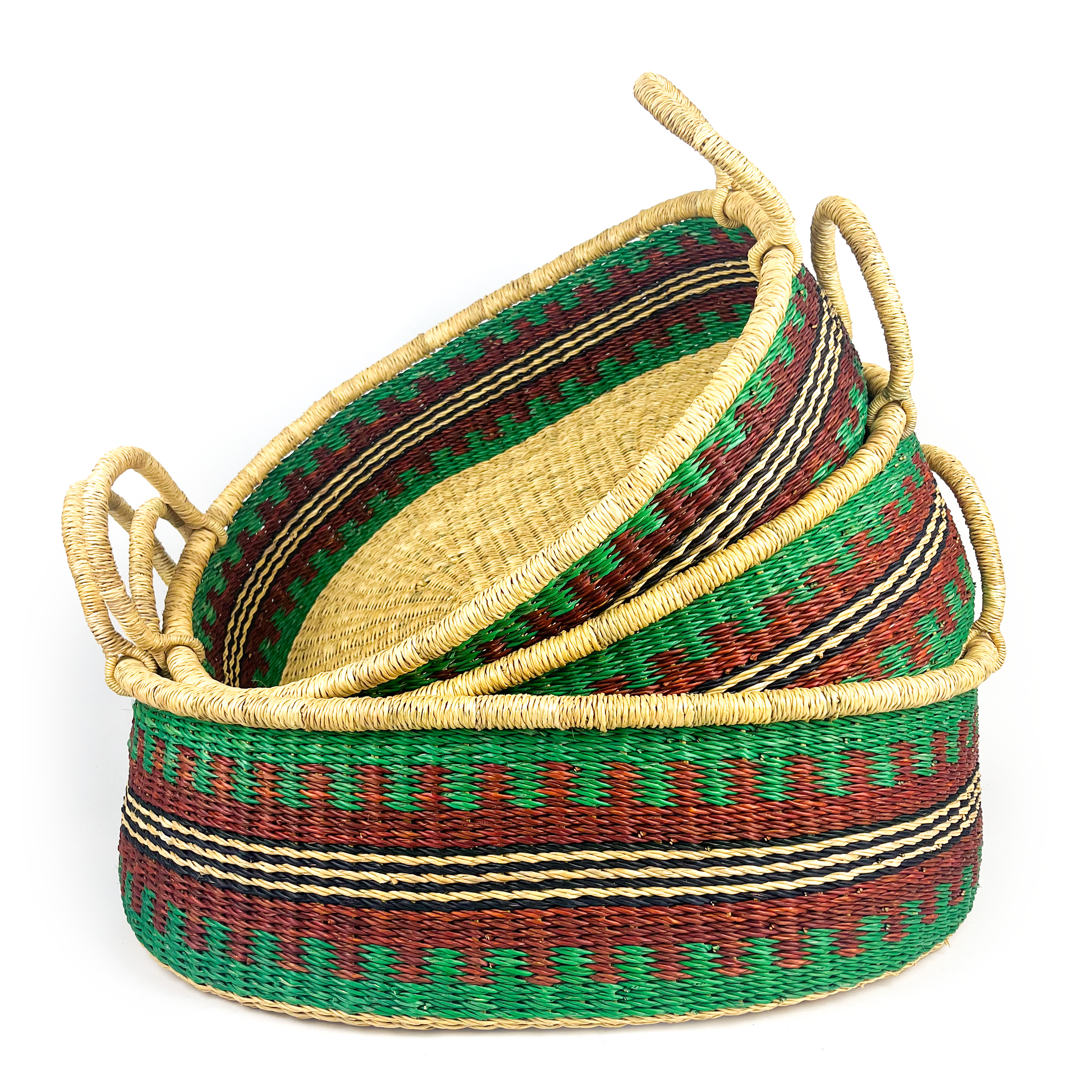 Multicoloured Oval Trays