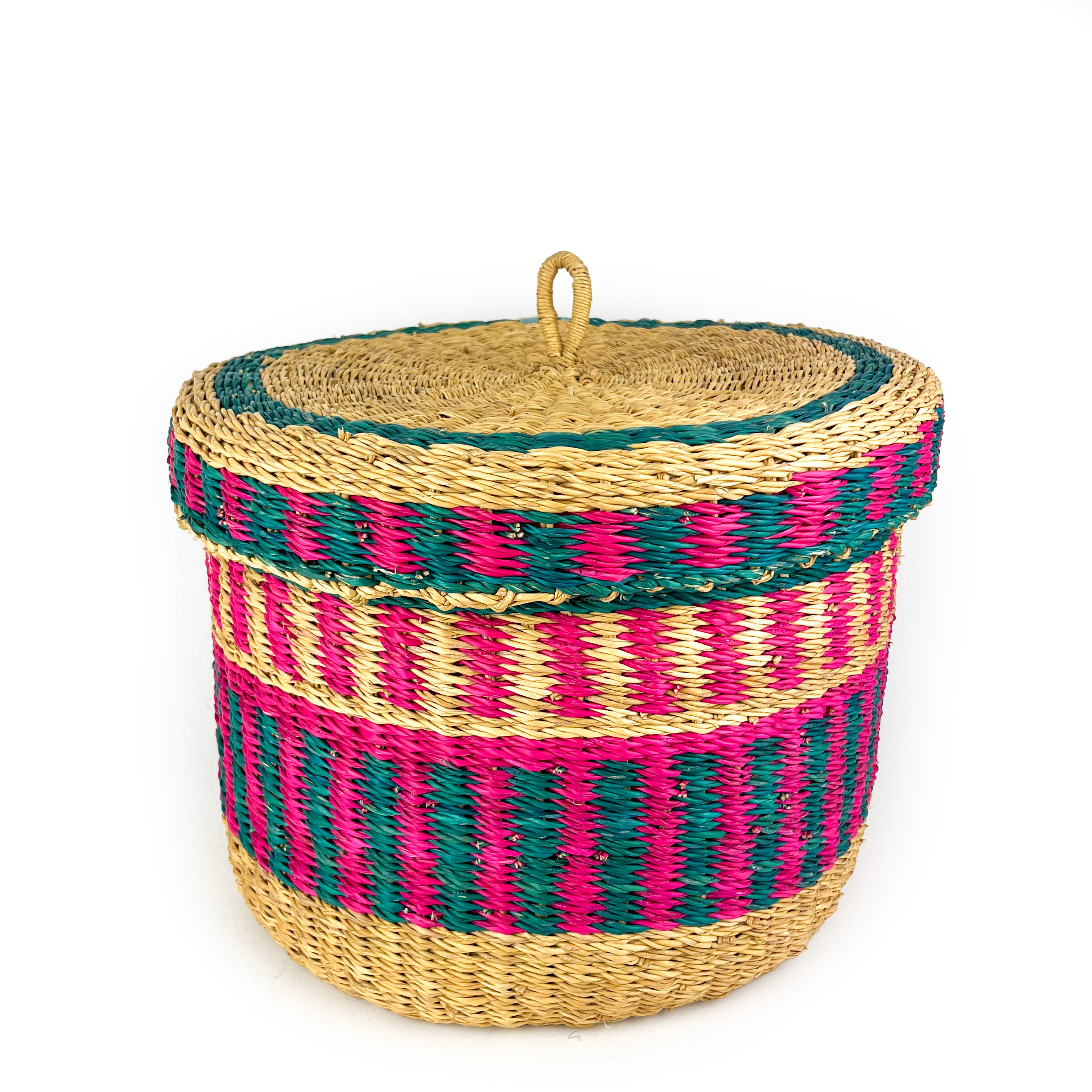Medium Lidded Storage Basket