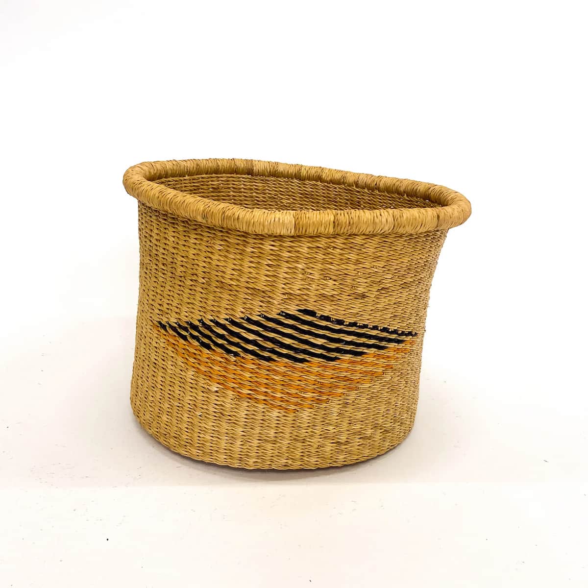 Frafra Orange and Black Diamond Medium Planter Basket