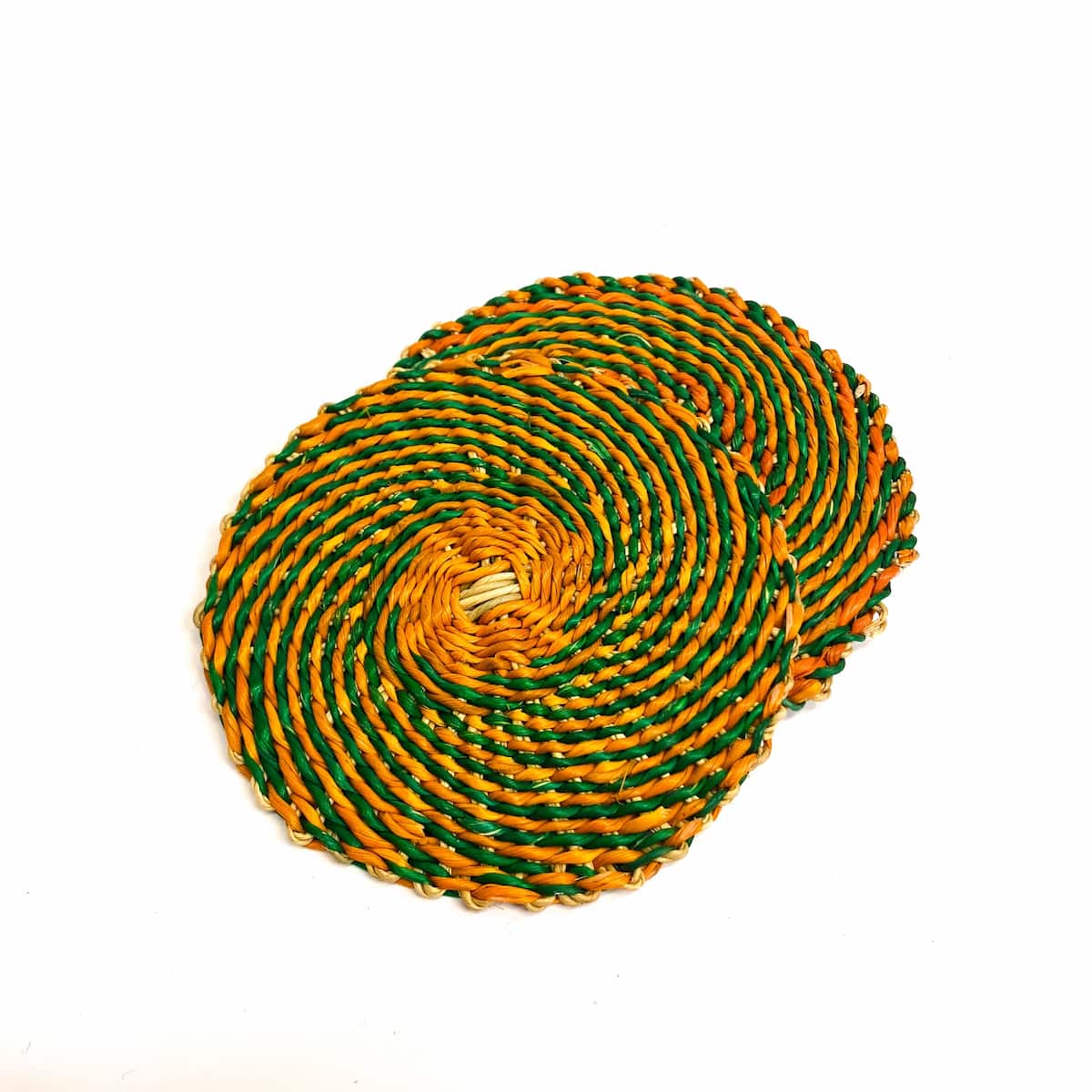 Orange and Green Whirl Frafra Coasters