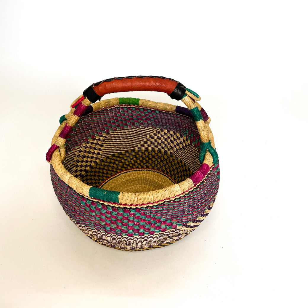 Small Round Baskets Dark Pink and Turquoise Variant sold out or unavailable